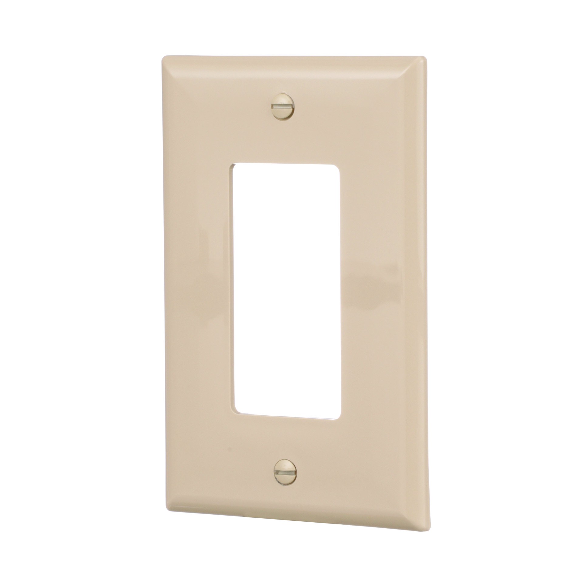 slide 3 of 6, Eaton 1 -Gang Midsize Size Ivory Polycarbonate Indoor Decorator Wall Plate, 1 ct