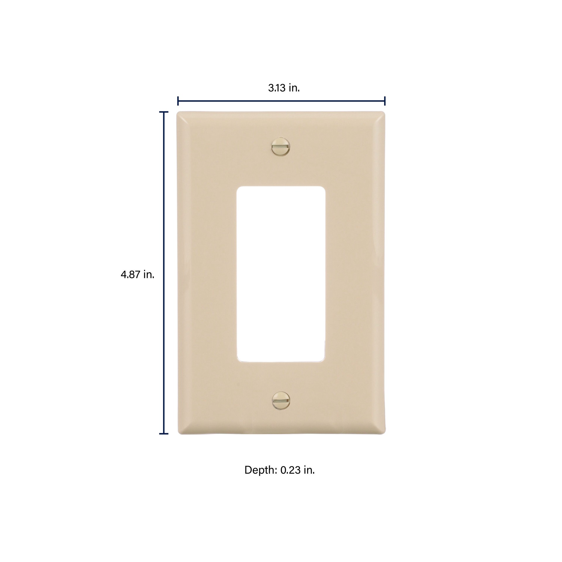 slide 2 of 6, Eaton 1 -Gang Midsize Size Ivory Polycarbonate Indoor Decorator Wall Plate, 1 ct