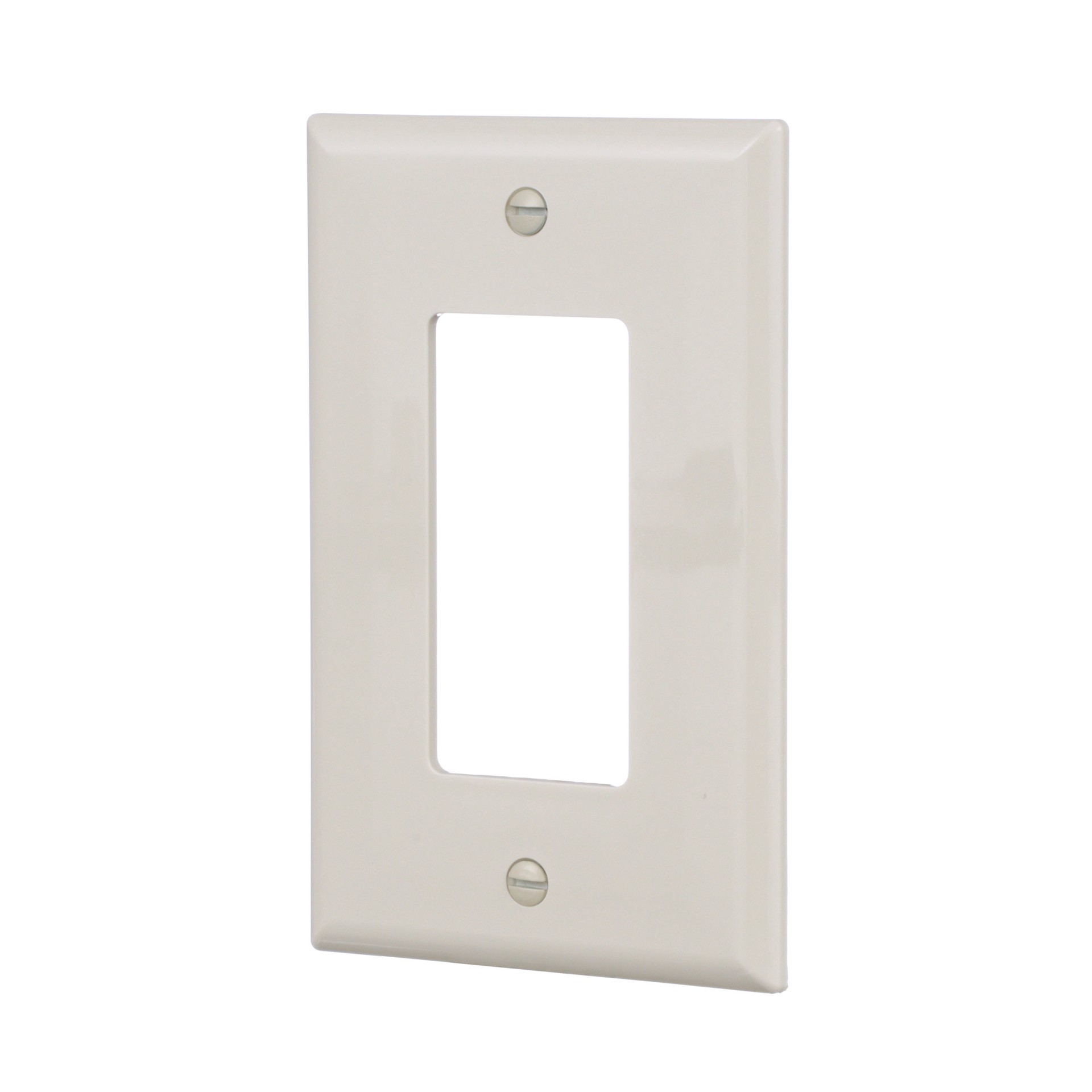 slide 3 of 6, 1 -Gang Midsize Size Light almond Polycarbonate Indoor Decorator Wall Plate 10 -Pack, 1 ct