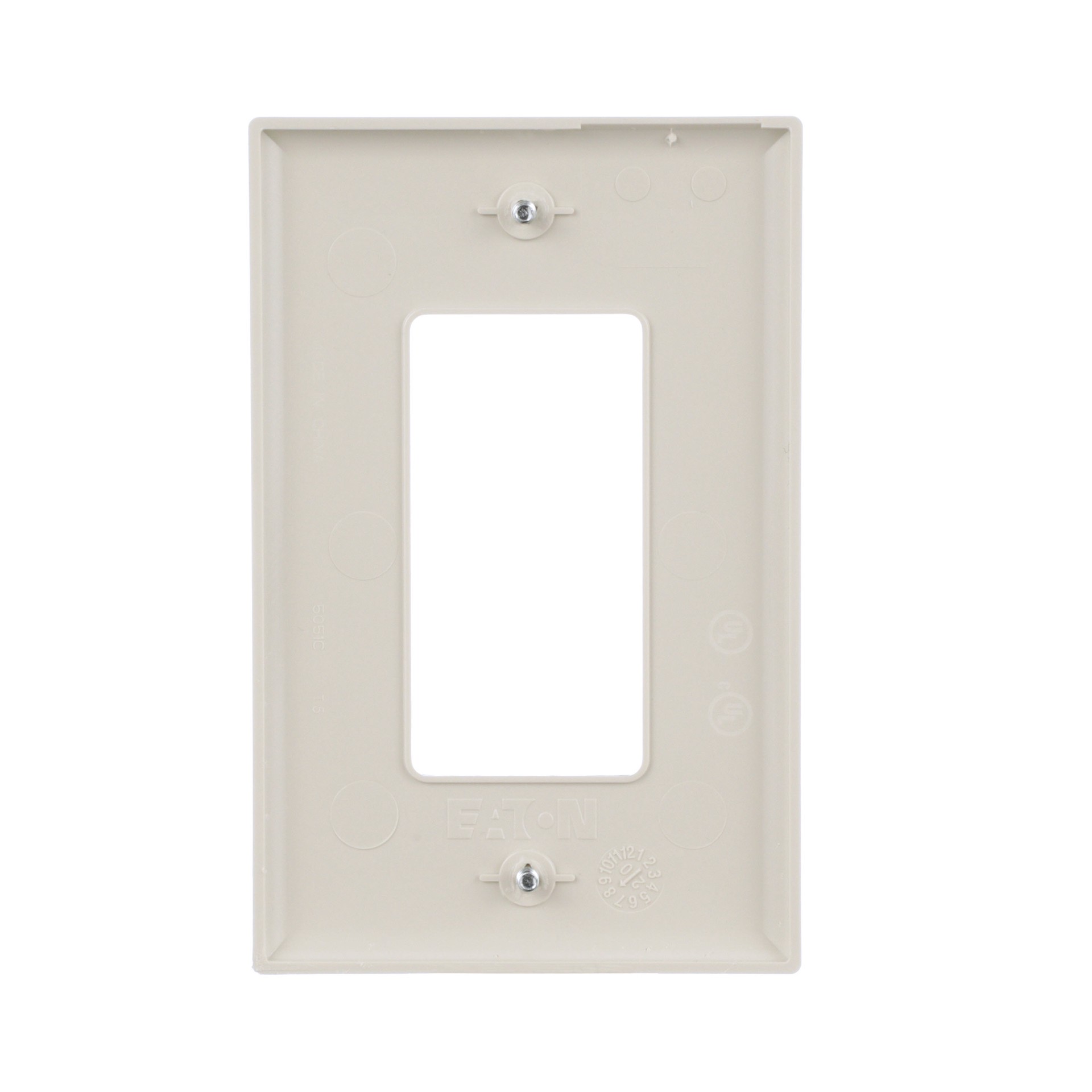 slide 5 of 6, 1 -Gang Midsize Size Light almond Polycarbonate Indoor Decorator Wall Plate 10 -Pack, 1 ct