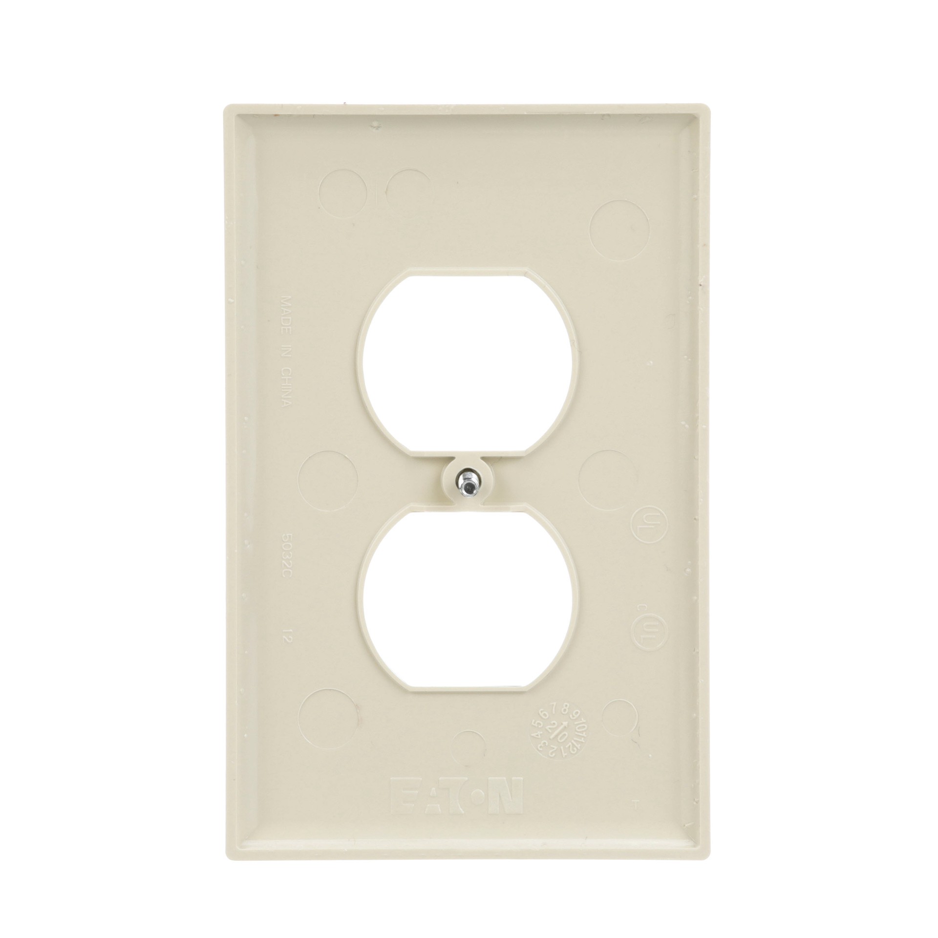 slide 5 of 6, Eaton 1 -Gang Midsize Size Light almond Polycarbonate Indoor Duplex Wall Plate, 1 ct