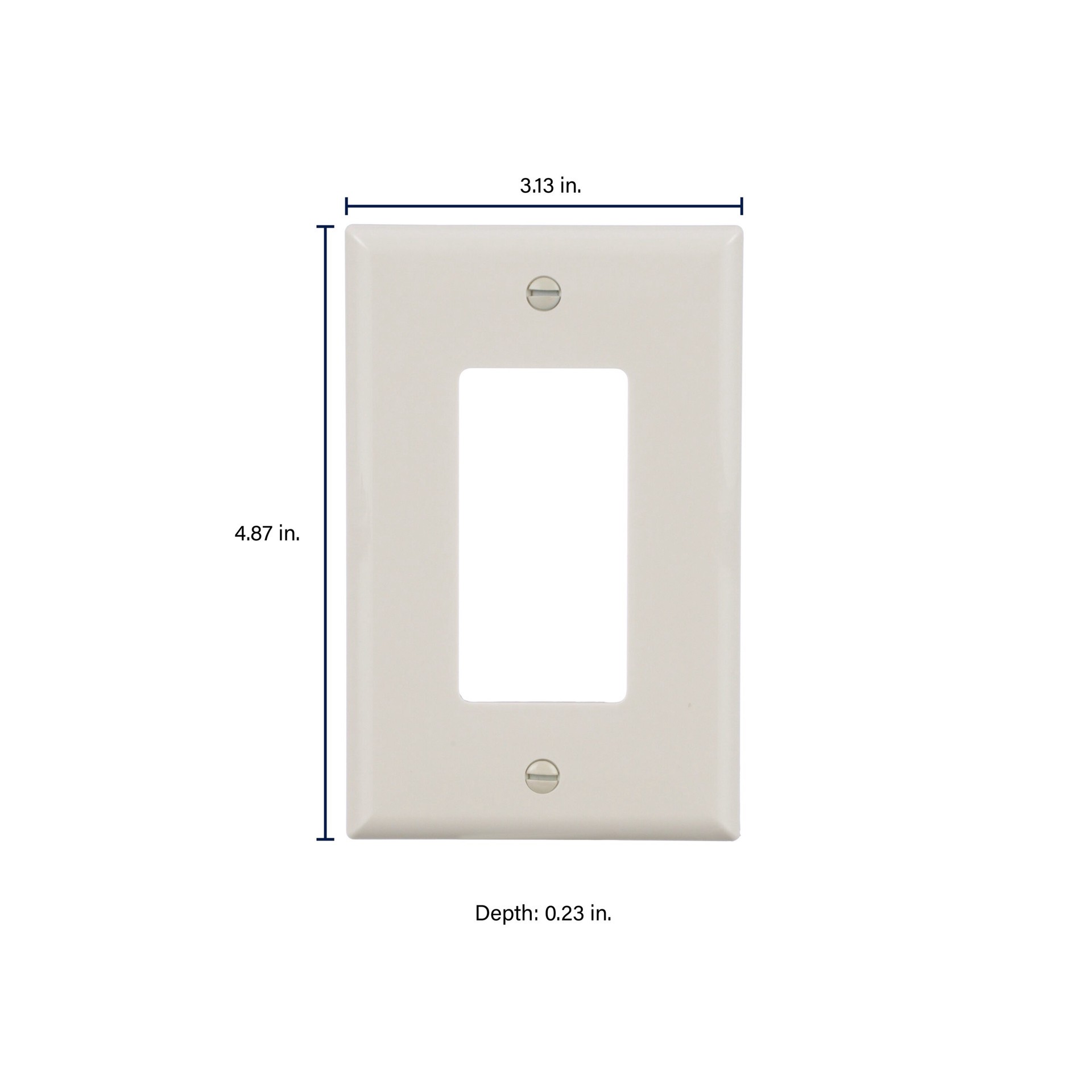 slide 2 of 6, Eaton 1 -Gang Midsize Size Light almond Polycarbonate Indoor Decorator Wall Plate, 1 ct