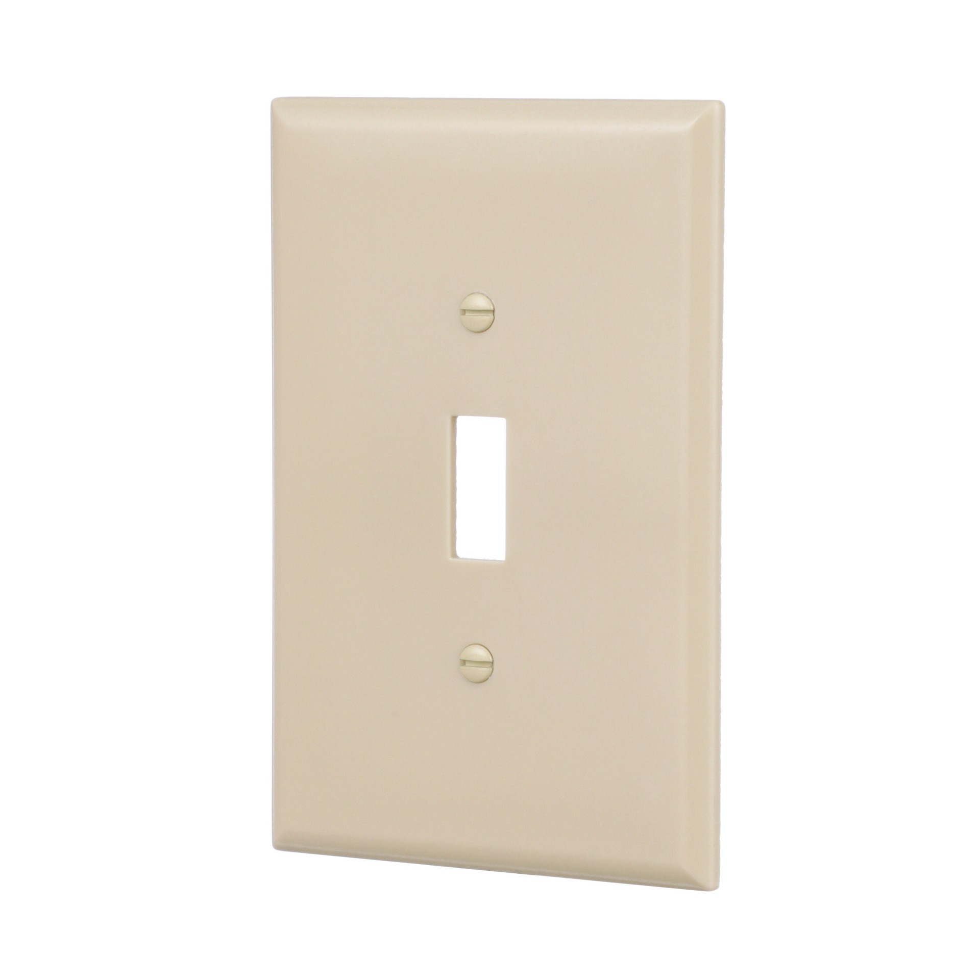 slide 2 of 6, Eaton 1 -Gang Jumbo Size Ivory Thermoplastic Indoor Toggle Wall Plate, 1 ct