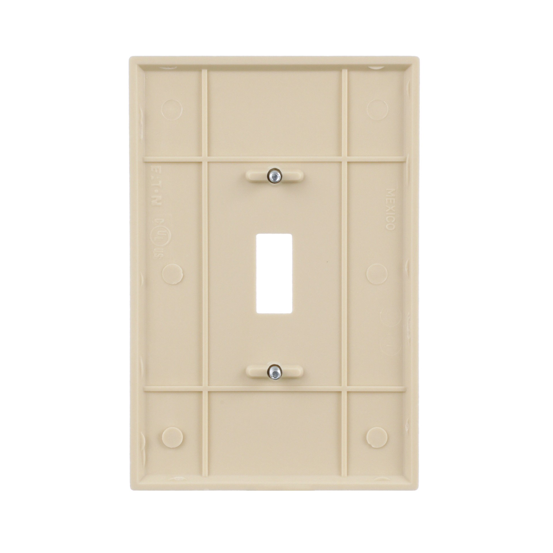 slide 4 of 6, Eaton 1 -Gang Jumbo Size Ivory Thermoplastic Indoor Toggle Wall Plate, 1 ct