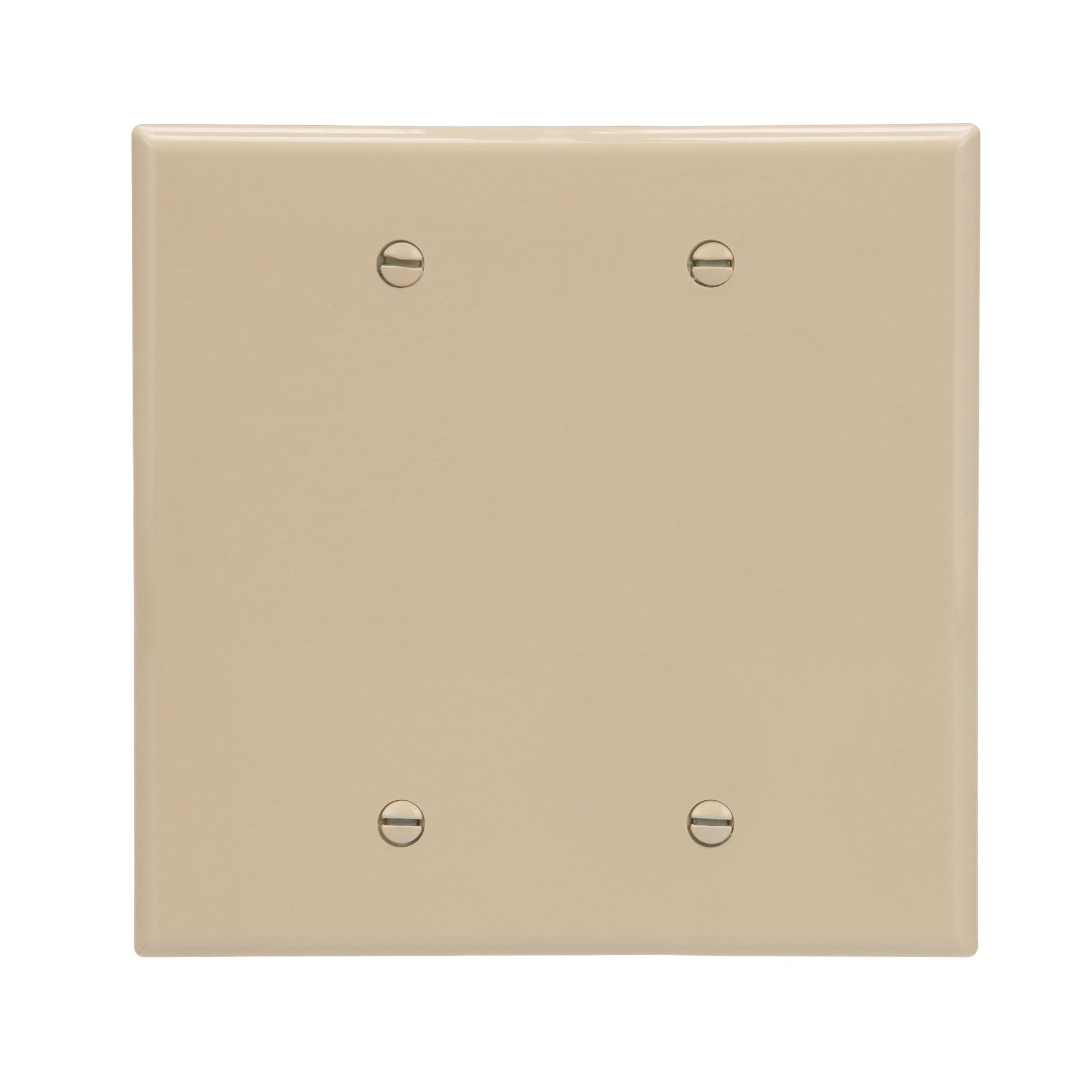 slide 1 of 6, Eaton 2 -Gang Midsize Size Ivory Polycarbonate Indoor Blank Wall Plate, 1 ct