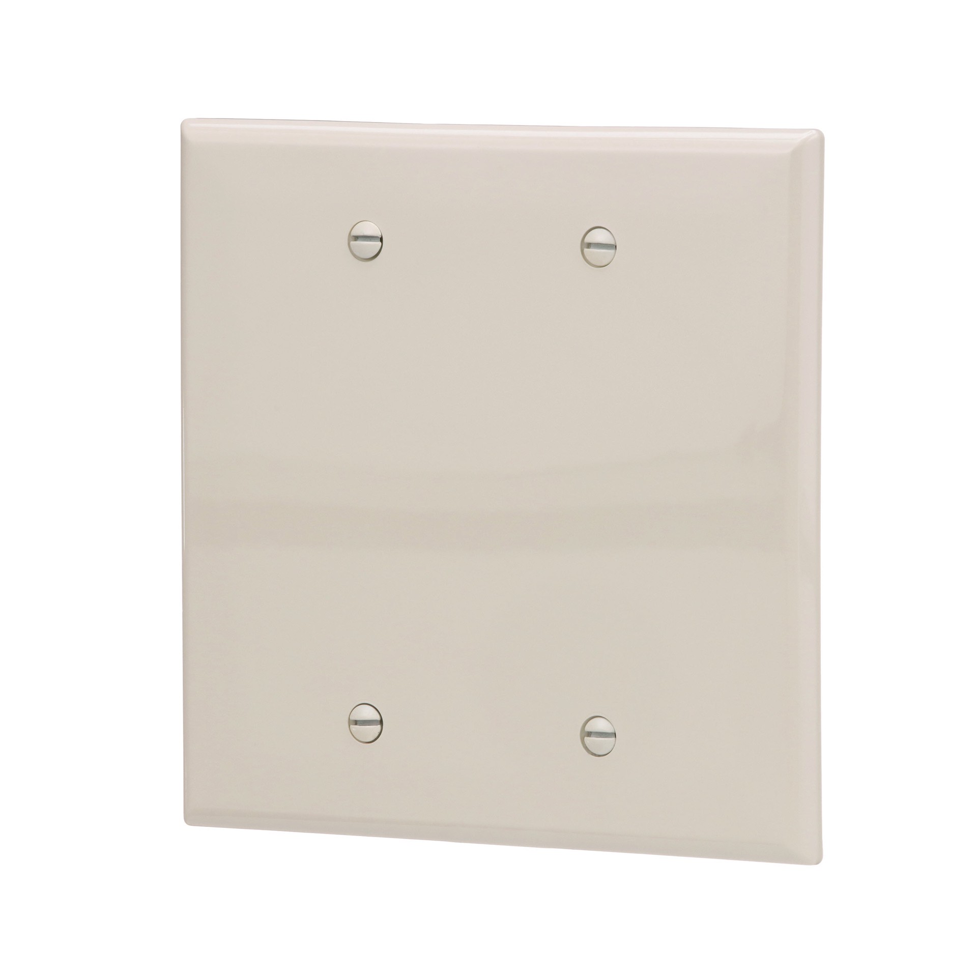 slide 2 of 6, Eaton 2 -Gang Midsize Size Light almond Polycarbonate Indoor Blank Wall Plate, 1 ct
