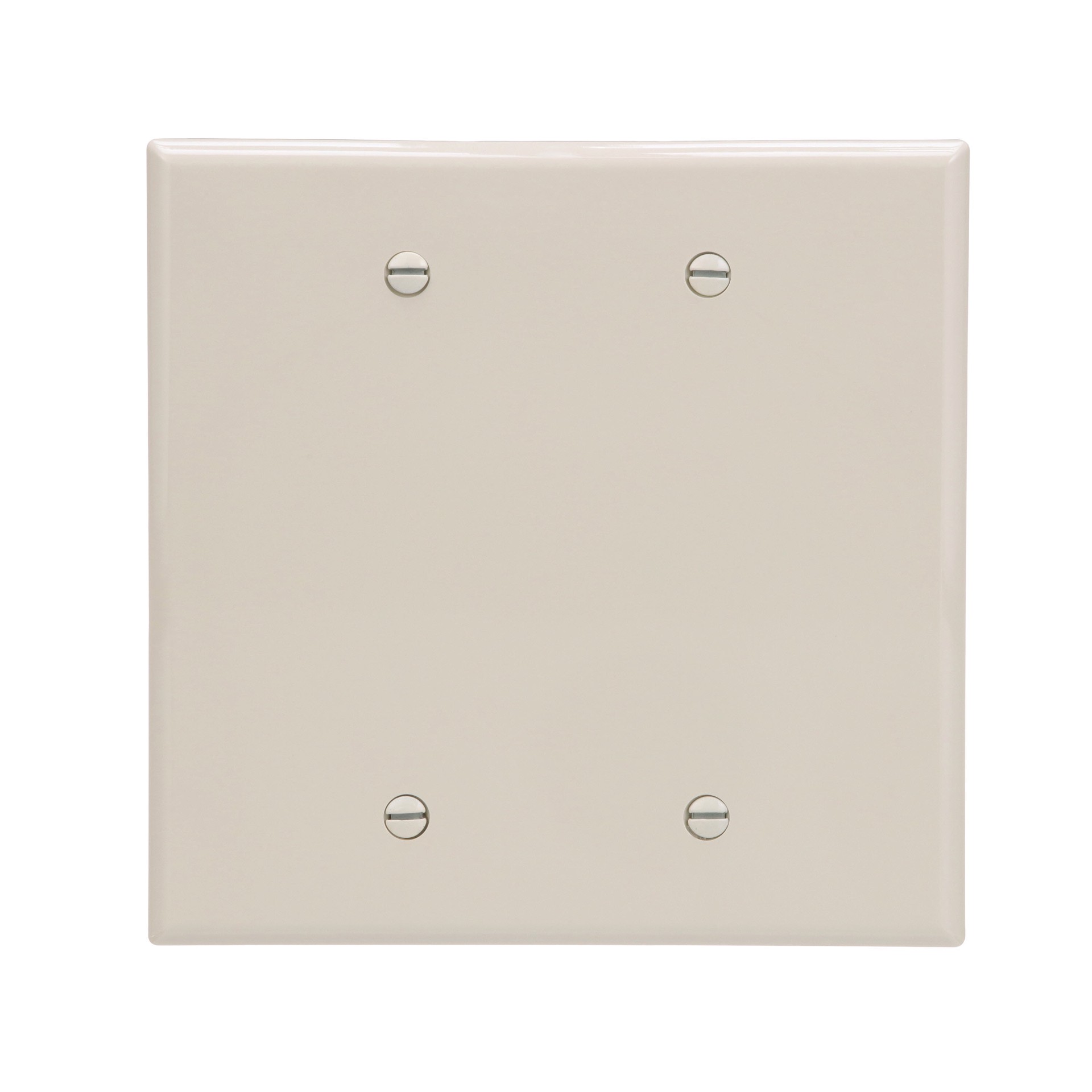 slide 1 of 6, Eaton 2 -Gang Midsize Size Light almond Polycarbonate Indoor Blank Wall Plate, 1 ct