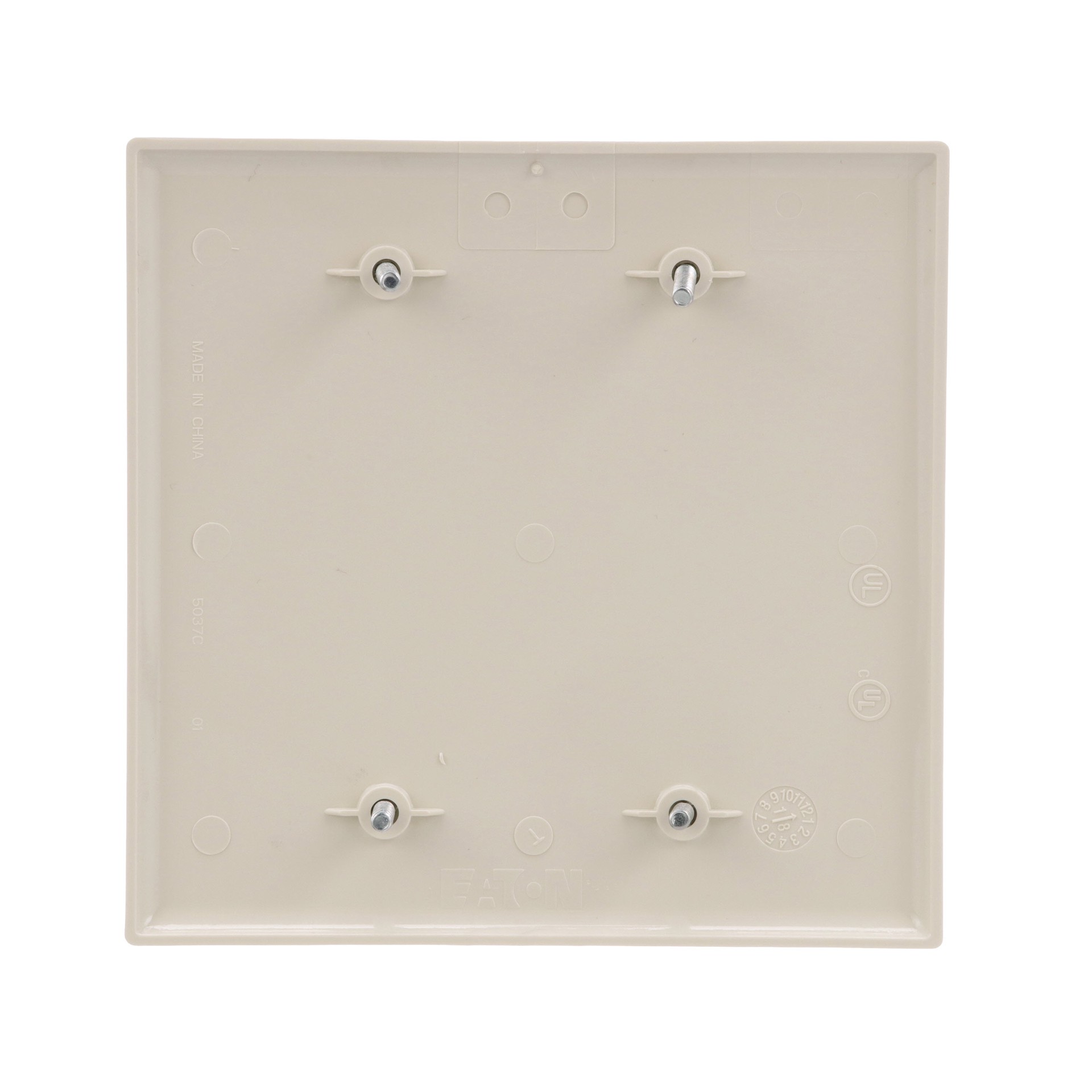 slide 4 of 6, Eaton 2 -Gang Midsize Size Light almond Polycarbonate Indoor Blank Wall Plate, 1 ct