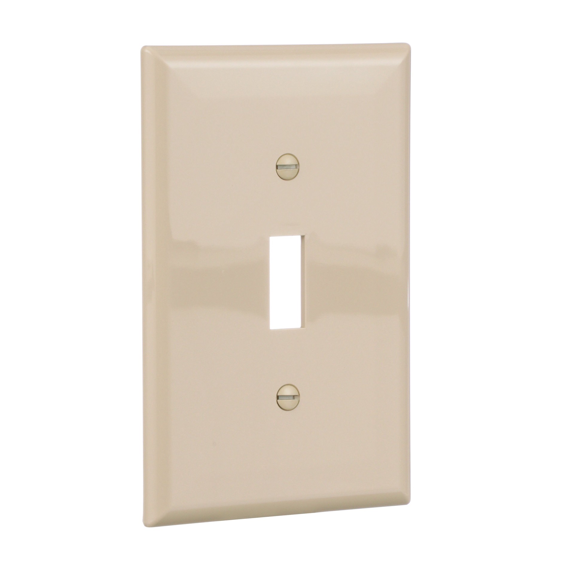 slide 6 of 6, 1 -Gang Midsize Size Ivory Polycarbonate Indoor Toggle Wall Plate, 1 ct