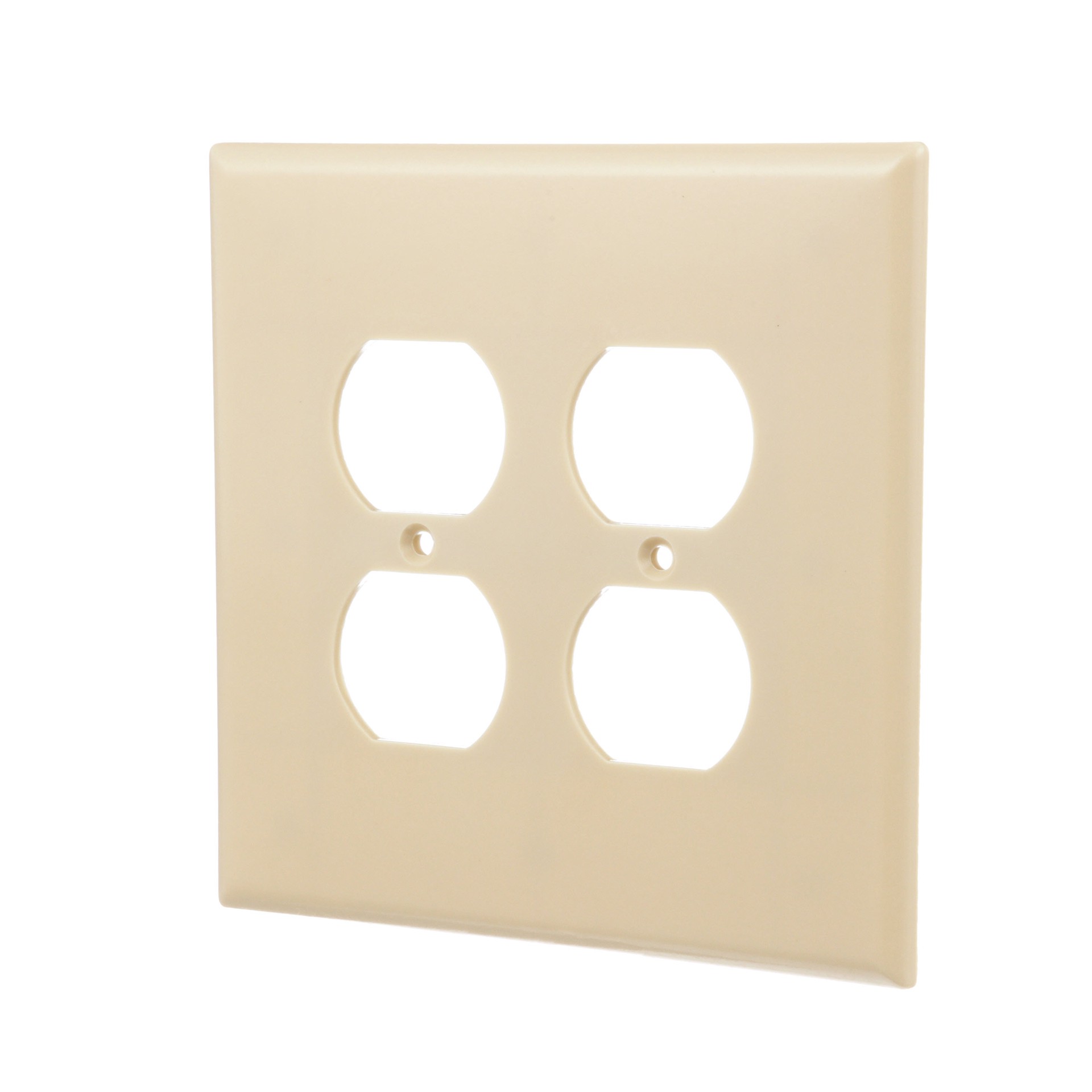 slide 2 of 6, Eaton 2 -Gang Jumbo Size Ivory Thermoplastic Indoor Duplex Wall Plate, 1 ct