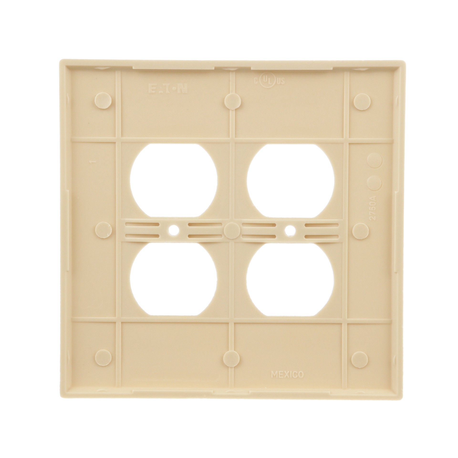 slide 4 of 6, Eaton 2 -Gang Jumbo Size Ivory Thermoplastic Indoor Duplex Wall Plate, 1 ct