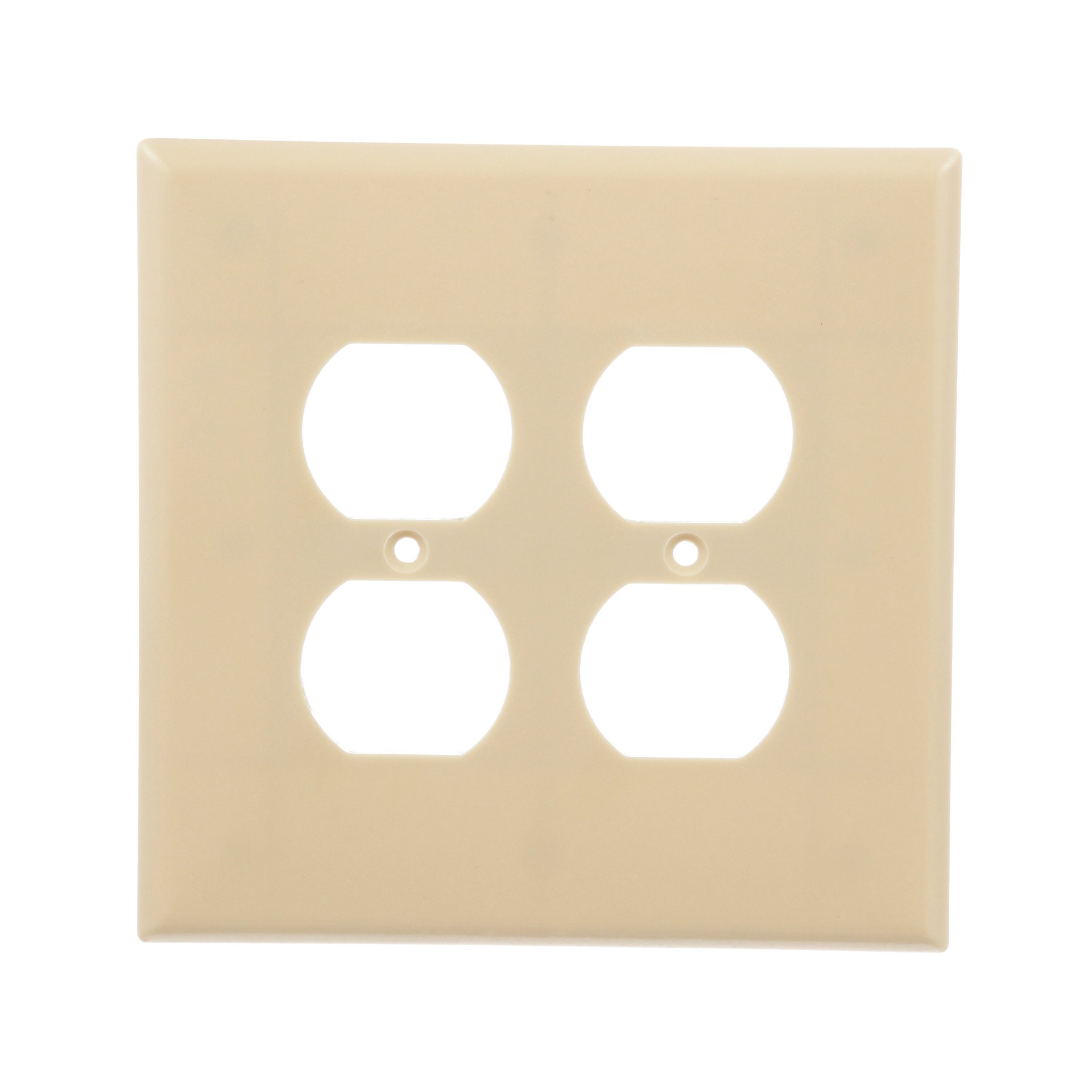 slide 1 of 6, Eaton 2 -Gang Jumbo Size Ivory Thermoplastic Indoor Duplex Wall Plate, 1 ct