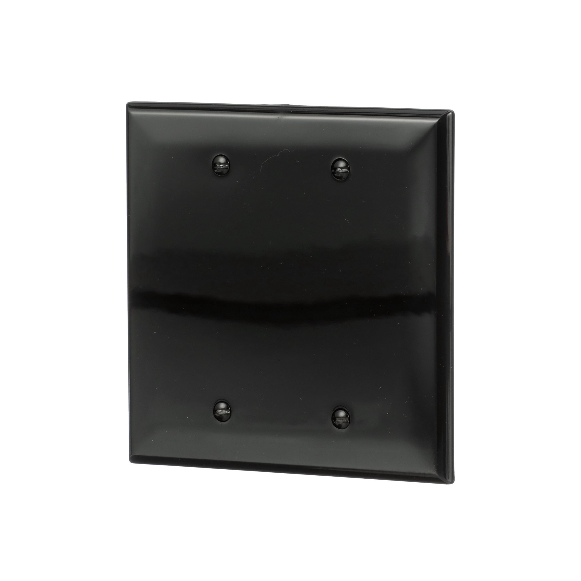 slide 2 of 6, Eaton 2 -Gang Midsize Size Black Polycarbonate Indoor Blank Wall Plate, 1 ct