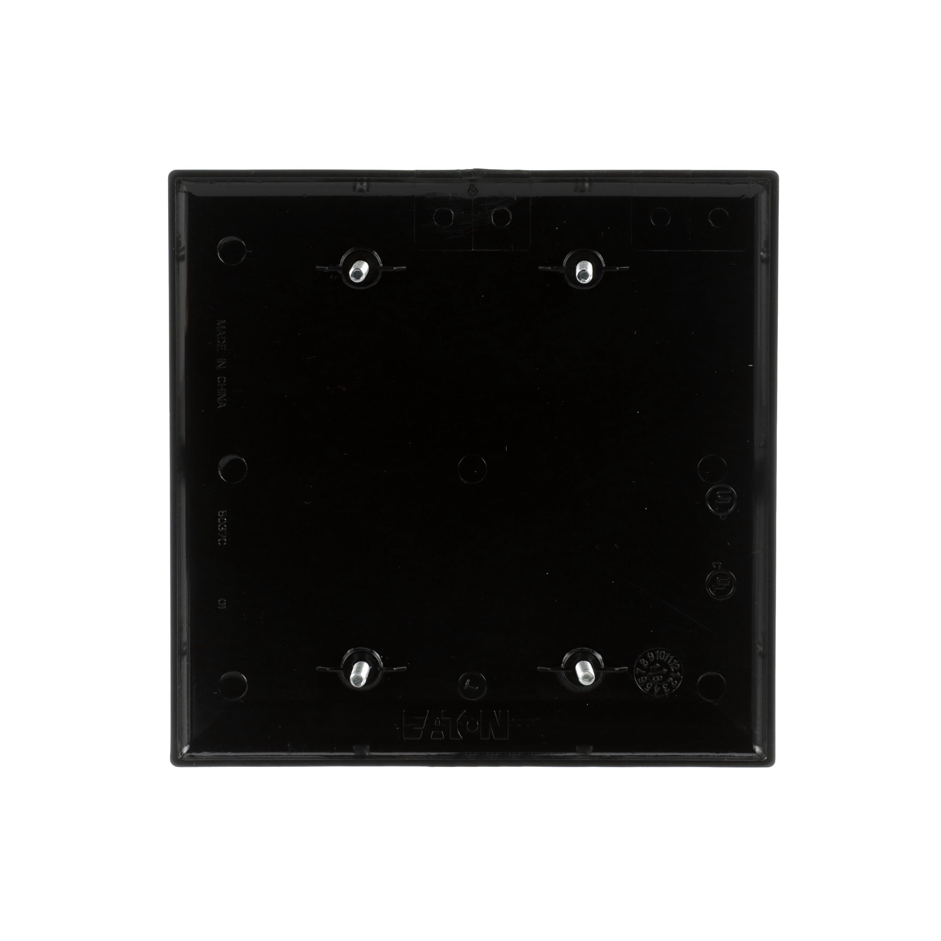 slide 4 of 6, Eaton 2 -Gang Midsize Size Black Polycarbonate Indoor Blank Wall Plate, 1 ct