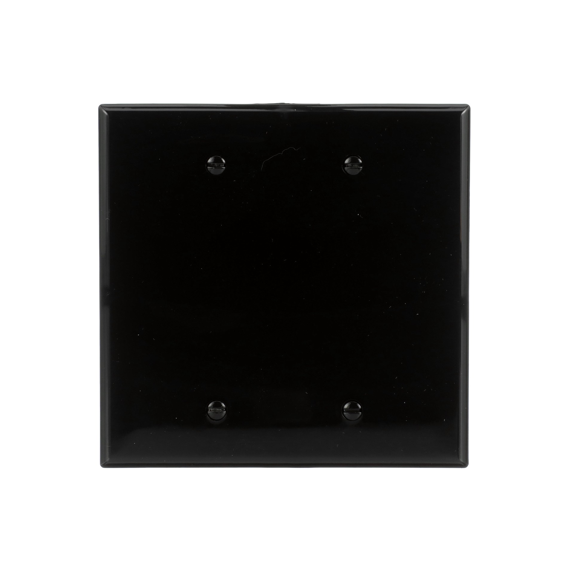 slide 1 of 6, Eaton 2 -Gang Midsize Size Black Polycarbonate Indoor Blank Wall Plate, 1 ct