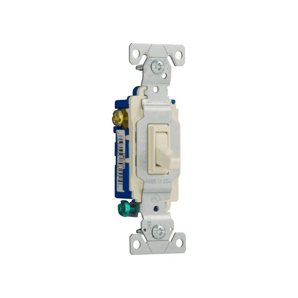 slide 2 of 6, Eaton 15-amp 3-way Toggle Light Switch , Light Almond 10 -Pack, 1 ct