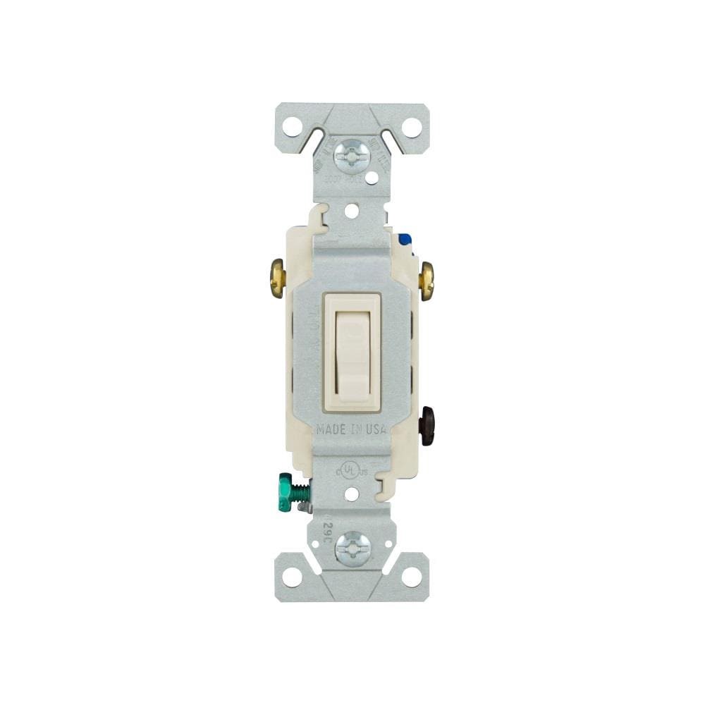 slide 3 of 6, Eaton 15-amp 3-way Toggle Light Switch , Light Almond 10 -Pack, 1 ct