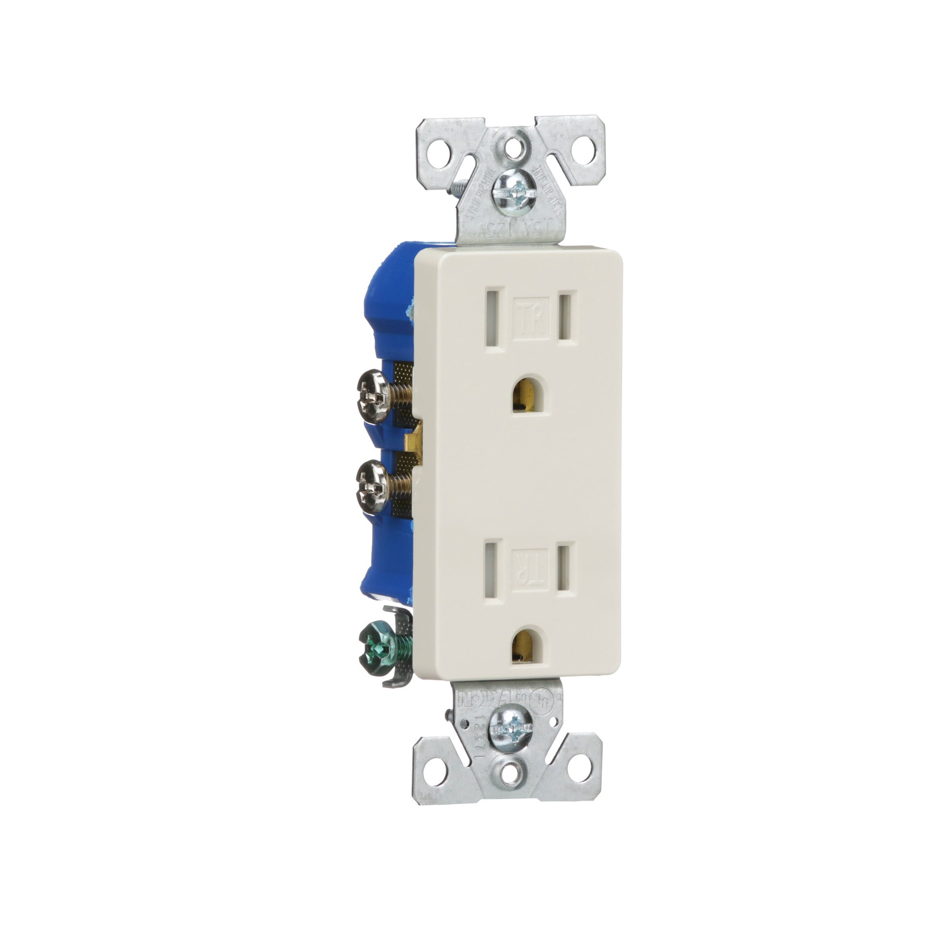 slide 6 of 6, Eaton 15 -Amp 125-volt Tamper Resistant Residential Decorator Outlet , Light almond 10 -Pack, 1 ct