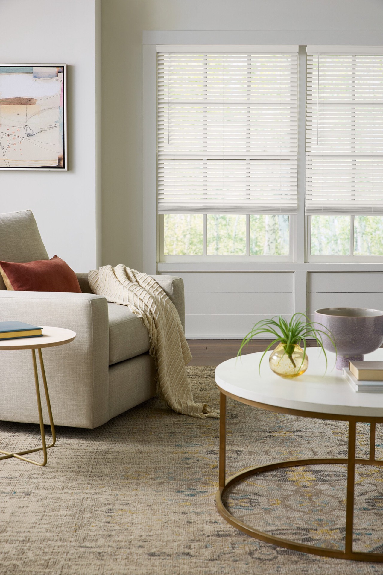 slide 4 of 6, LEVOLOR Trim+Go 2-in Slat Width 31-in x 72-in Cordless White Faux wood Room darkening Horizontal blinds, 1 ct