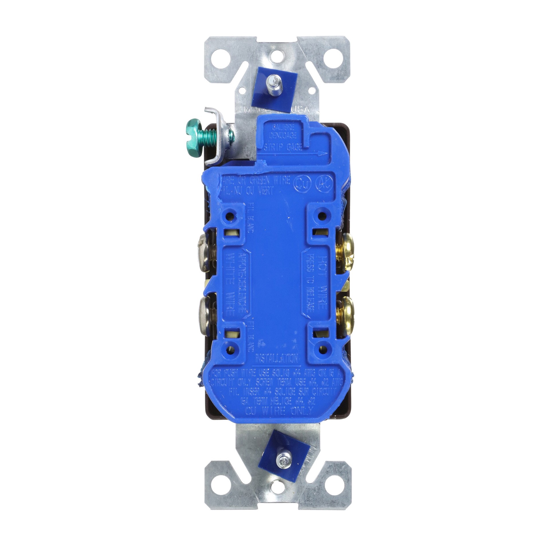 slide 4 of 5, Eaton 15 -Amp 125-volt Tamper Resistant Residential Decorator Outlet , Brown, 1 ct