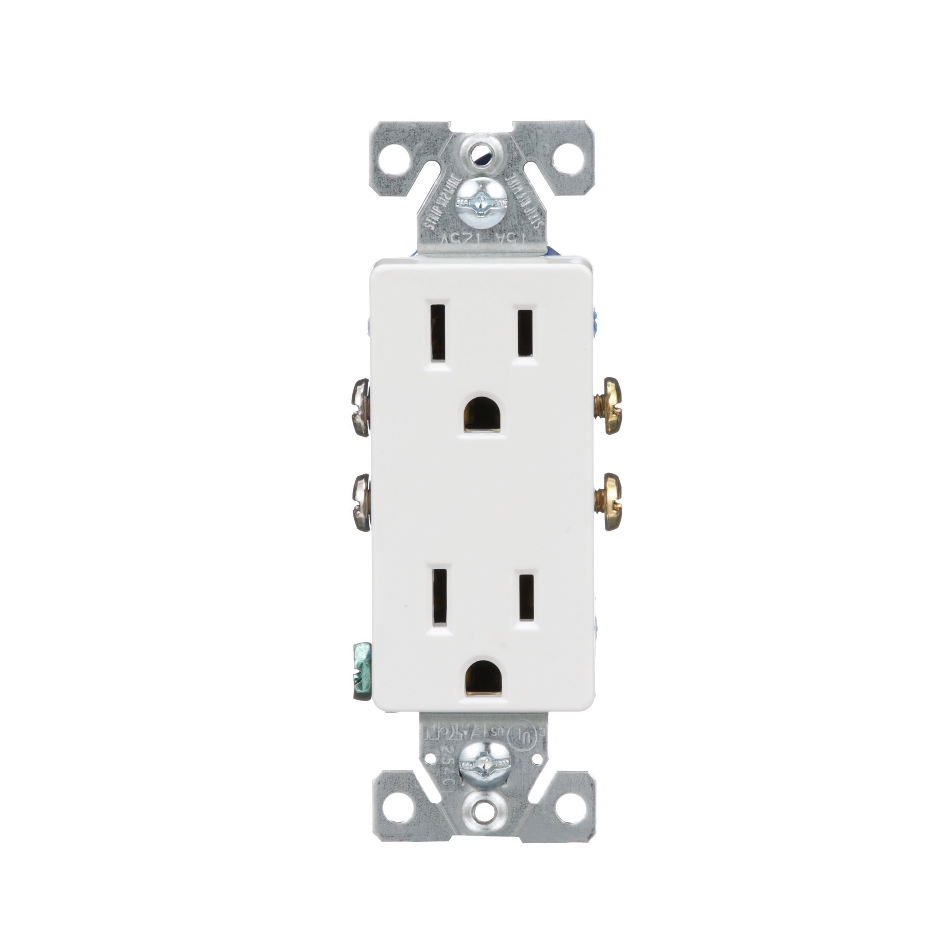 slide 1 of 6, Eaton 15 -Amp 125-volt Tamper Resistant Residential Decorator Outlet , White, 1 ct