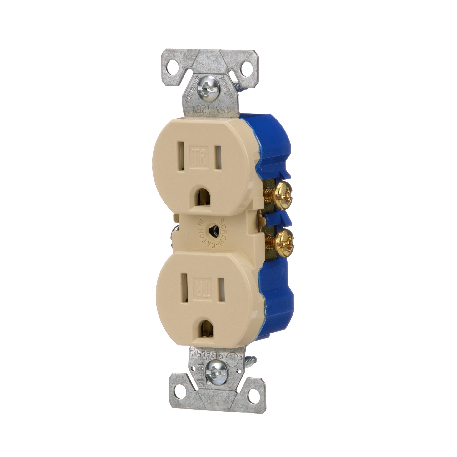 slide 2 of 6, Eaton 15 -Amp 125-volt Tamper Resistant Residential Duplex Outlet , Ivory 10 -Pack, 1 ct
