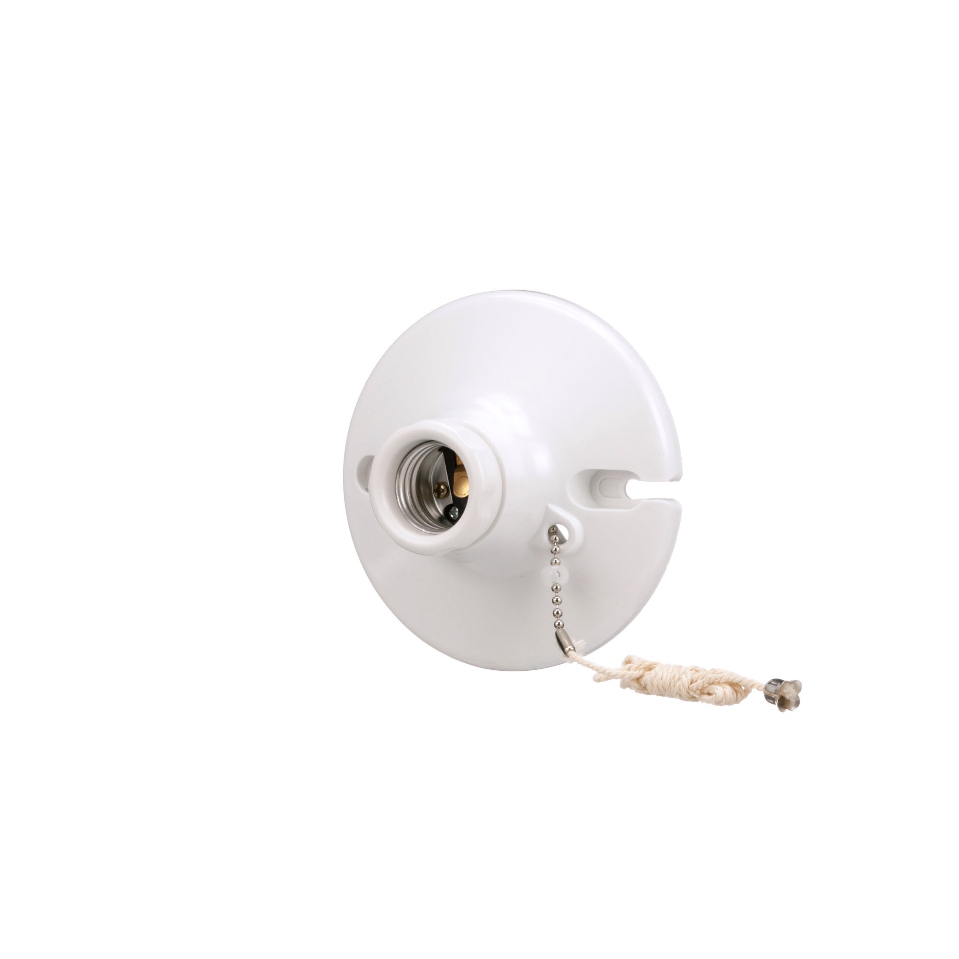 slide 2 of 6, Eaton 660 -Watt Plastic Pull chain Ceiling Socket , White, 1 ct