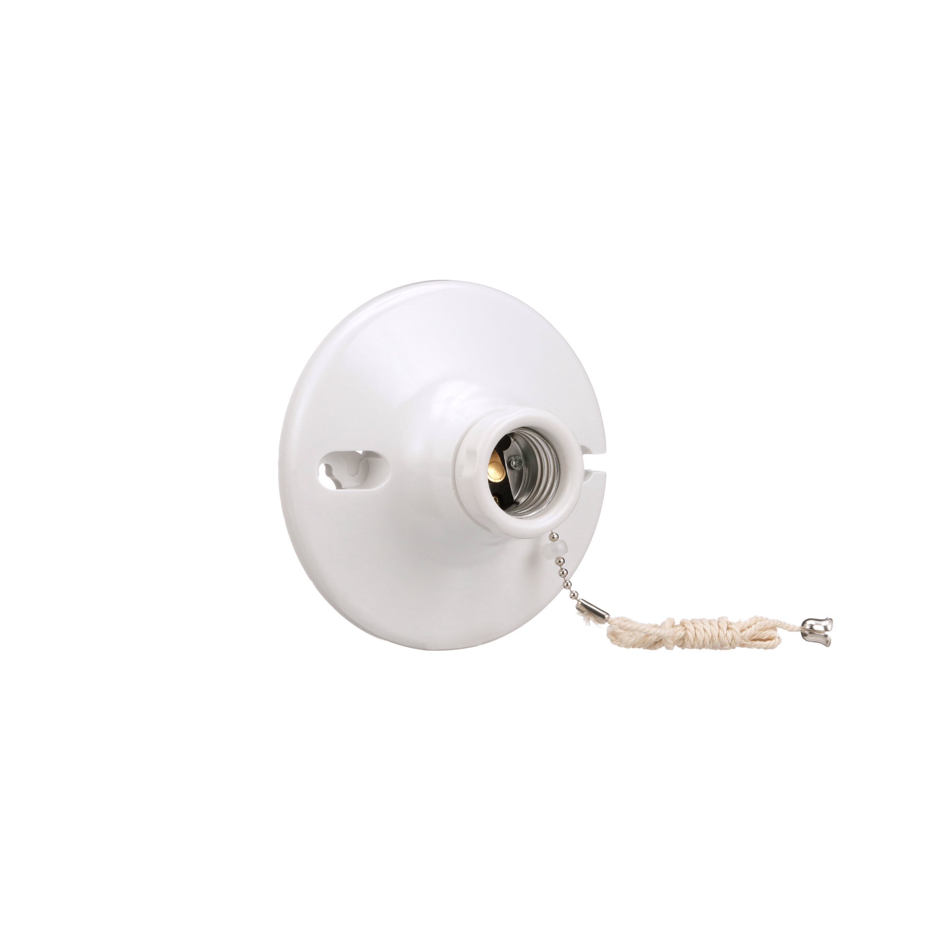 slide 6 of 6, Eaton 660 -Watt Plastic Pull chain Ceiling Socket , White, 1 ct