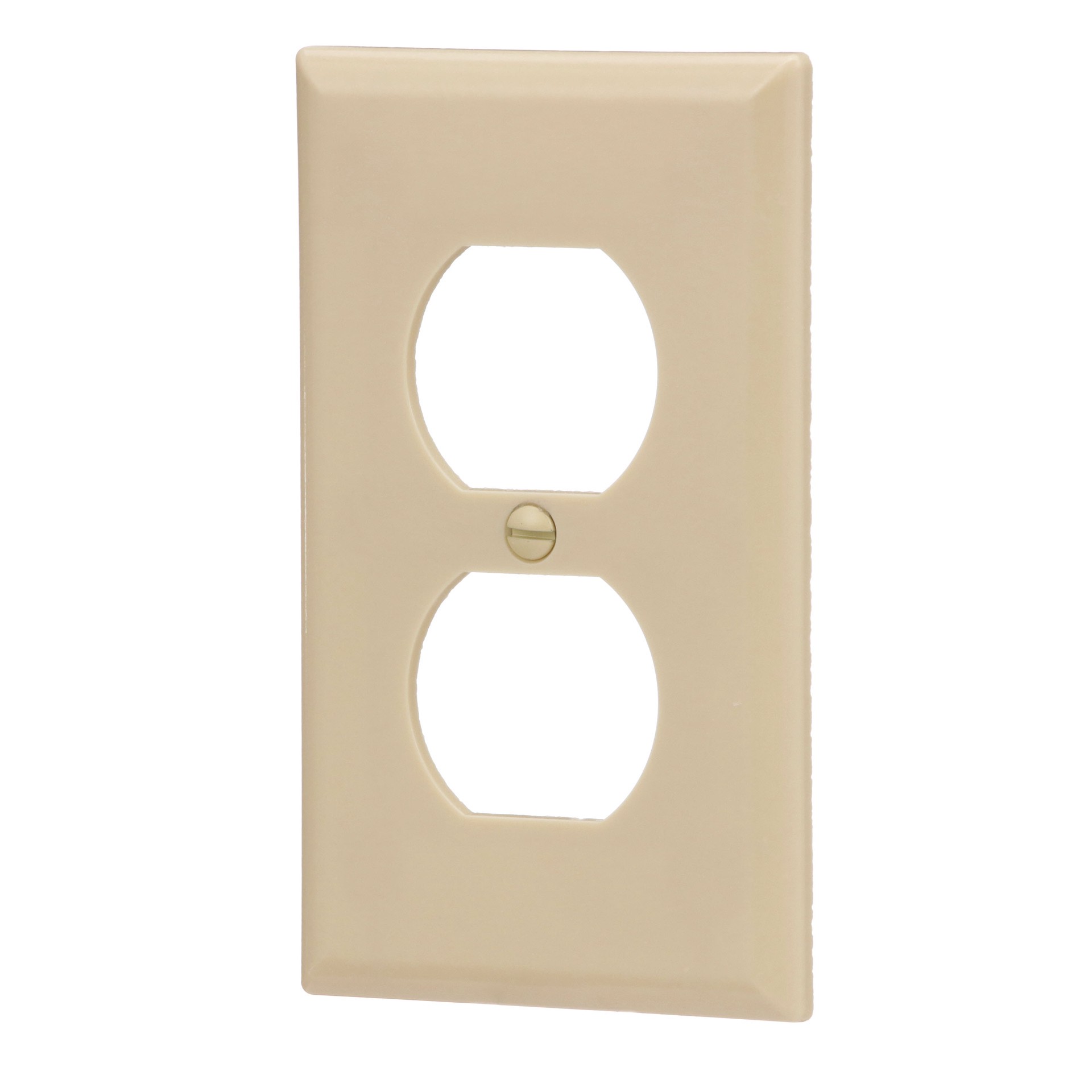 slide 3 of 6, Eaton 1 -Gang Standard Size Ivory Thermoplastic Indoor Duplex Wall Plate 10 -Pack, 1 ct