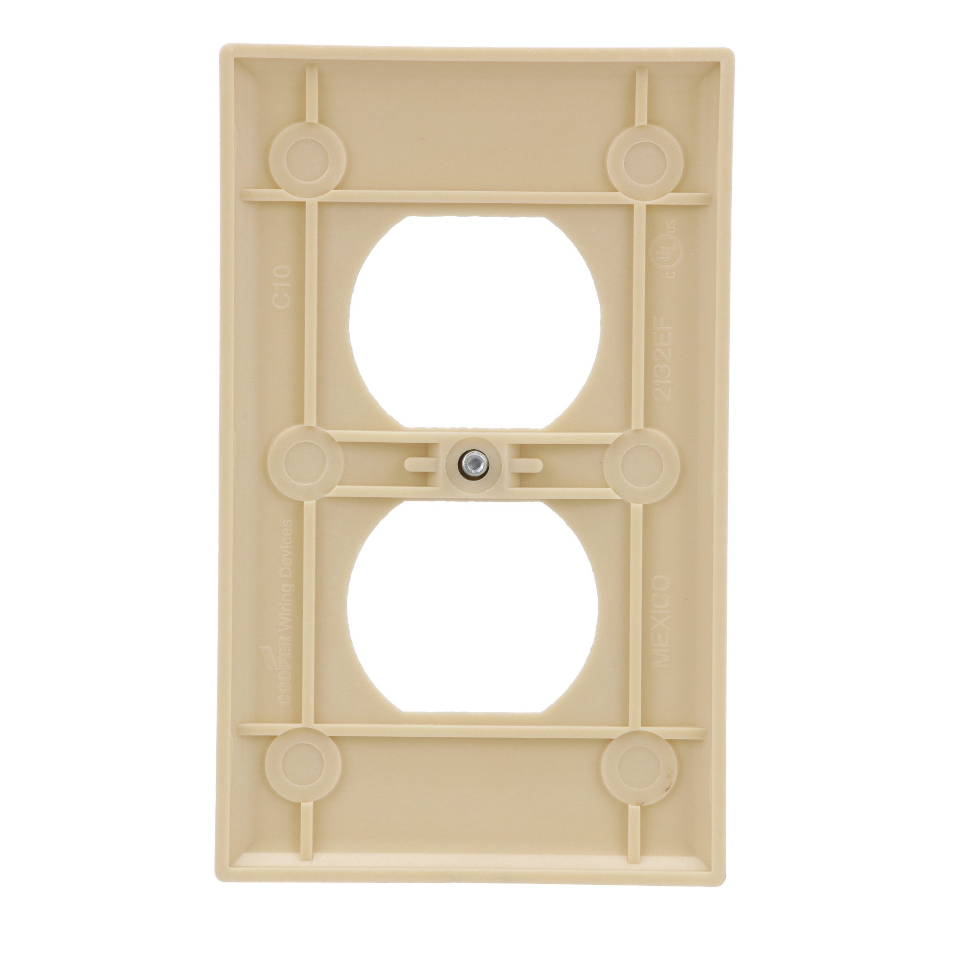 slide 5 of 6, Eaton 1 -Gang Standard Size Ivory Thermoplastic Indoor Duplex Wall Plate 10 -Pack, 1 ct