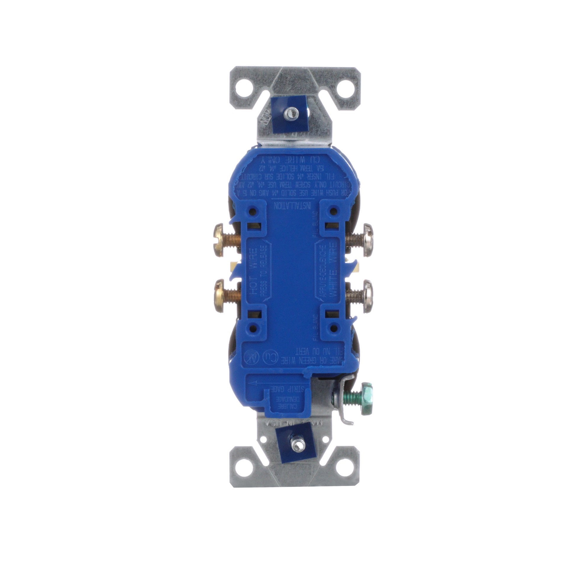 slide 4 of 6, 15 -Amp 125-volt Tamper Resistant Residential Duplex Outlet , Brown, 1 ct