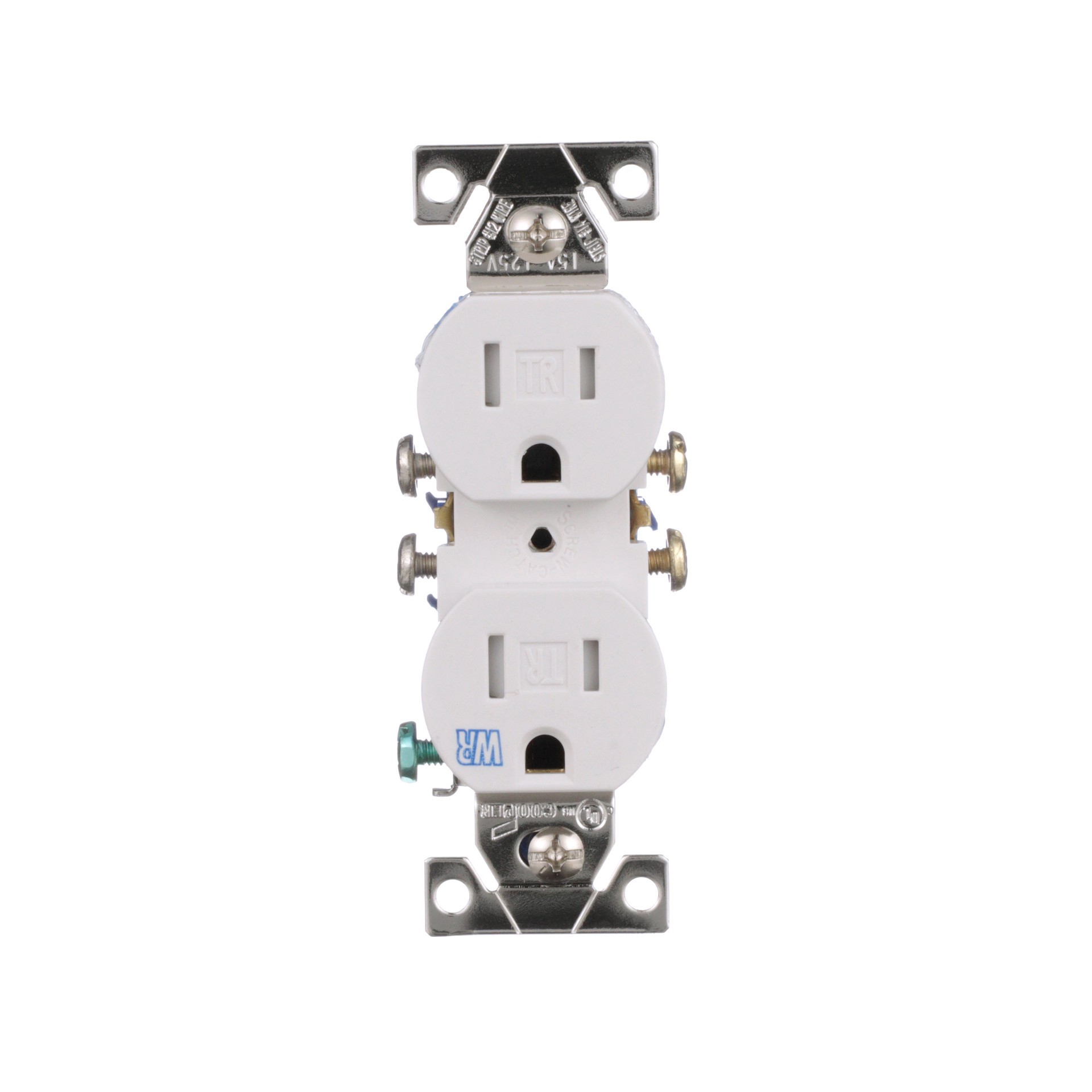slide 1 of 6, Eaton 15 -Amp 125-volt Tamper Resistant Weather Resistant Residential Duplex Outlet , White, 1 ct