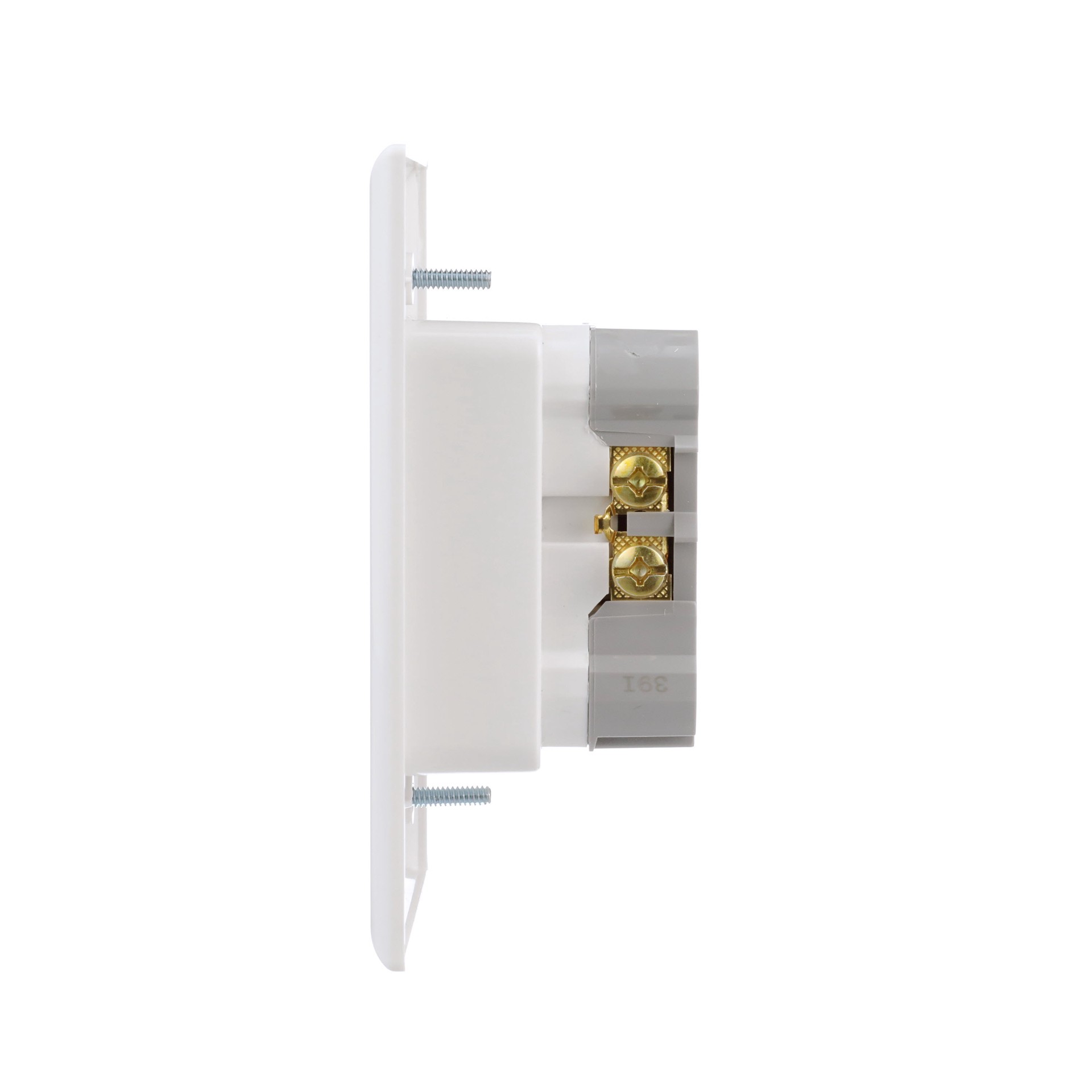 slide 3 of 6, Eaton 15 -Amp 125-volt Tamper Resistant Recessed Residential Decorator Outlet with Wall Plate, White, 1 ct