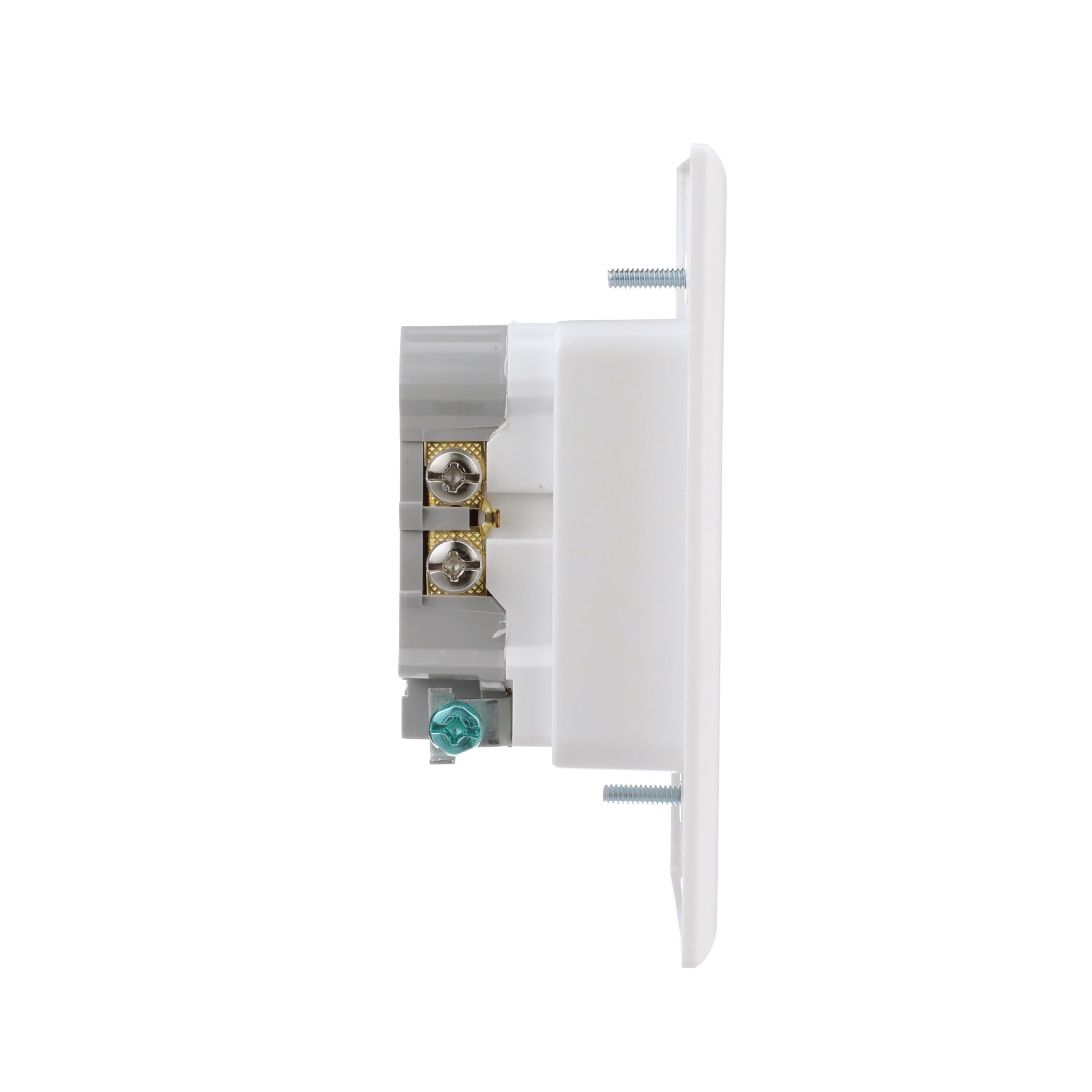 slide 5 of 6, Eaton 15 -Amp 125-volt Tamper Resistant Recessed Residential Decorator Outlet with Wall Plate, White, 1 ct