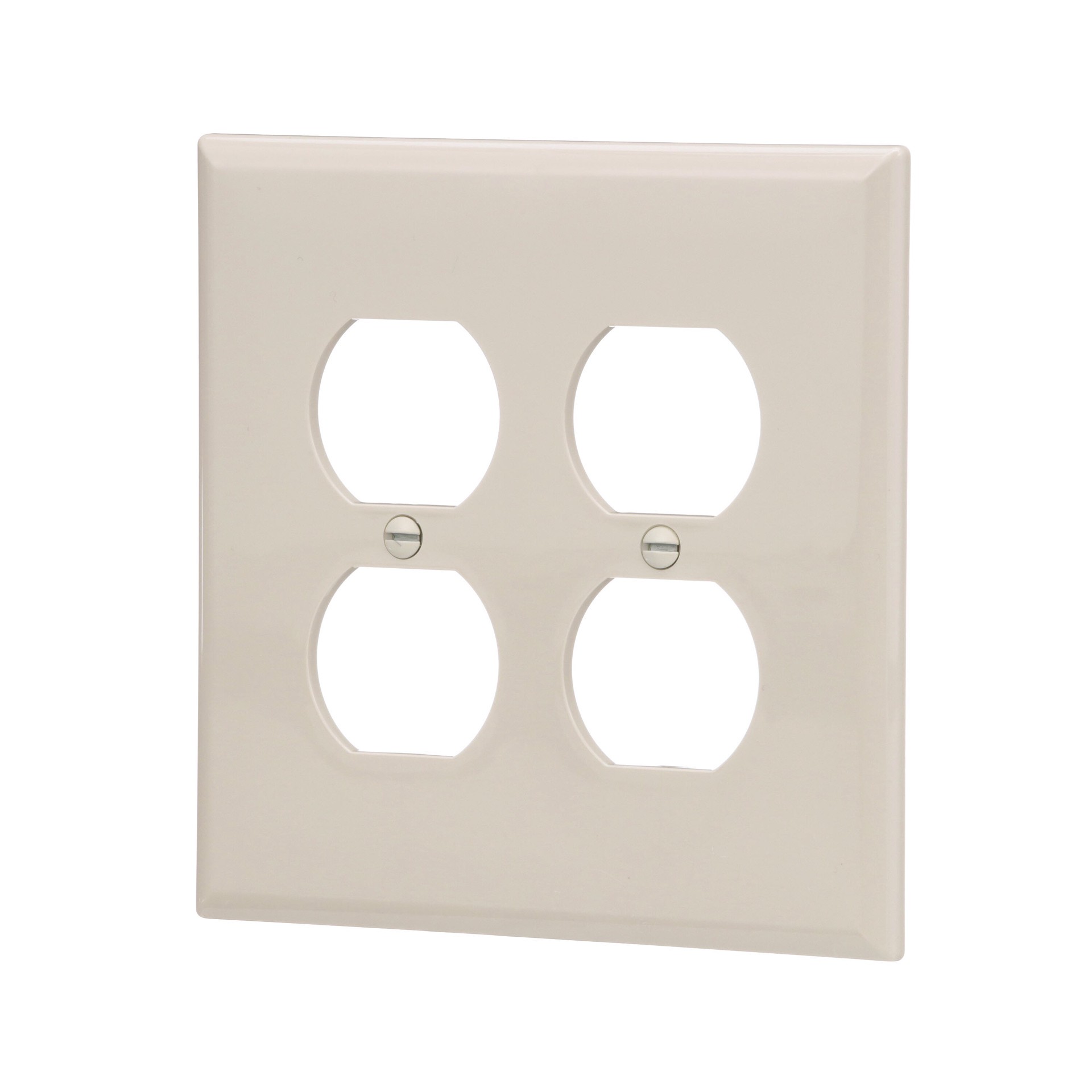 slide 3 of 6, Eaton 2 -Gang Midsize Size Light almond Polycarbonate Indoor Duplex Wall Plate, 1 ct
