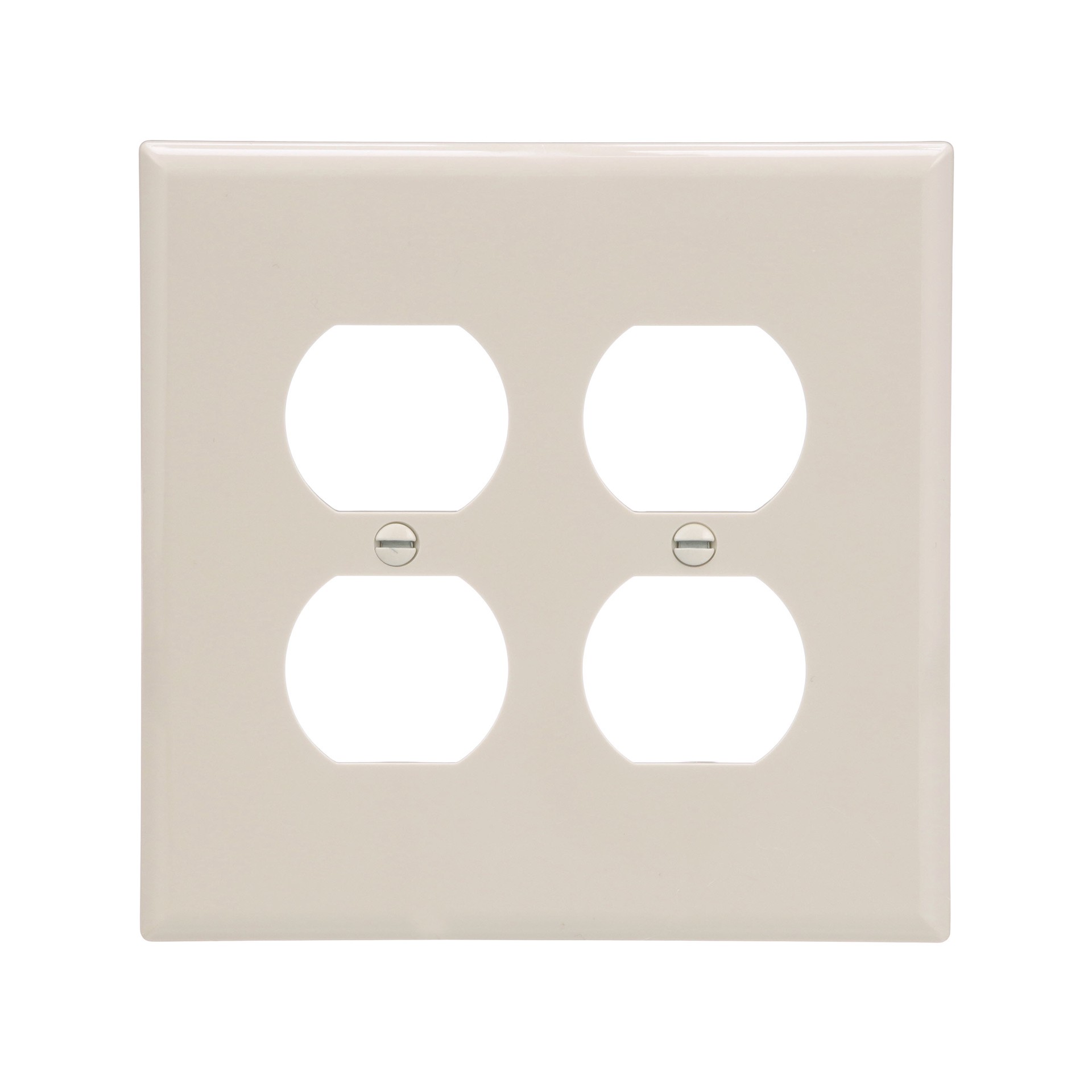 slide 1 of 6, Eaton 2 -Gang Midsize Size Light almond Polycarbonate Indoor Duplex Wall Plate, 1 ct