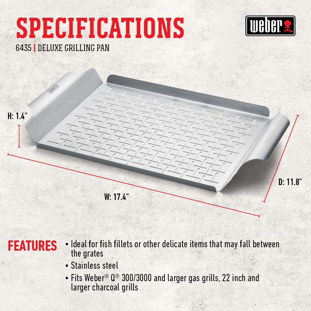 slide 2 of 4, Weber Stainless steel Grill basket, 1 ct