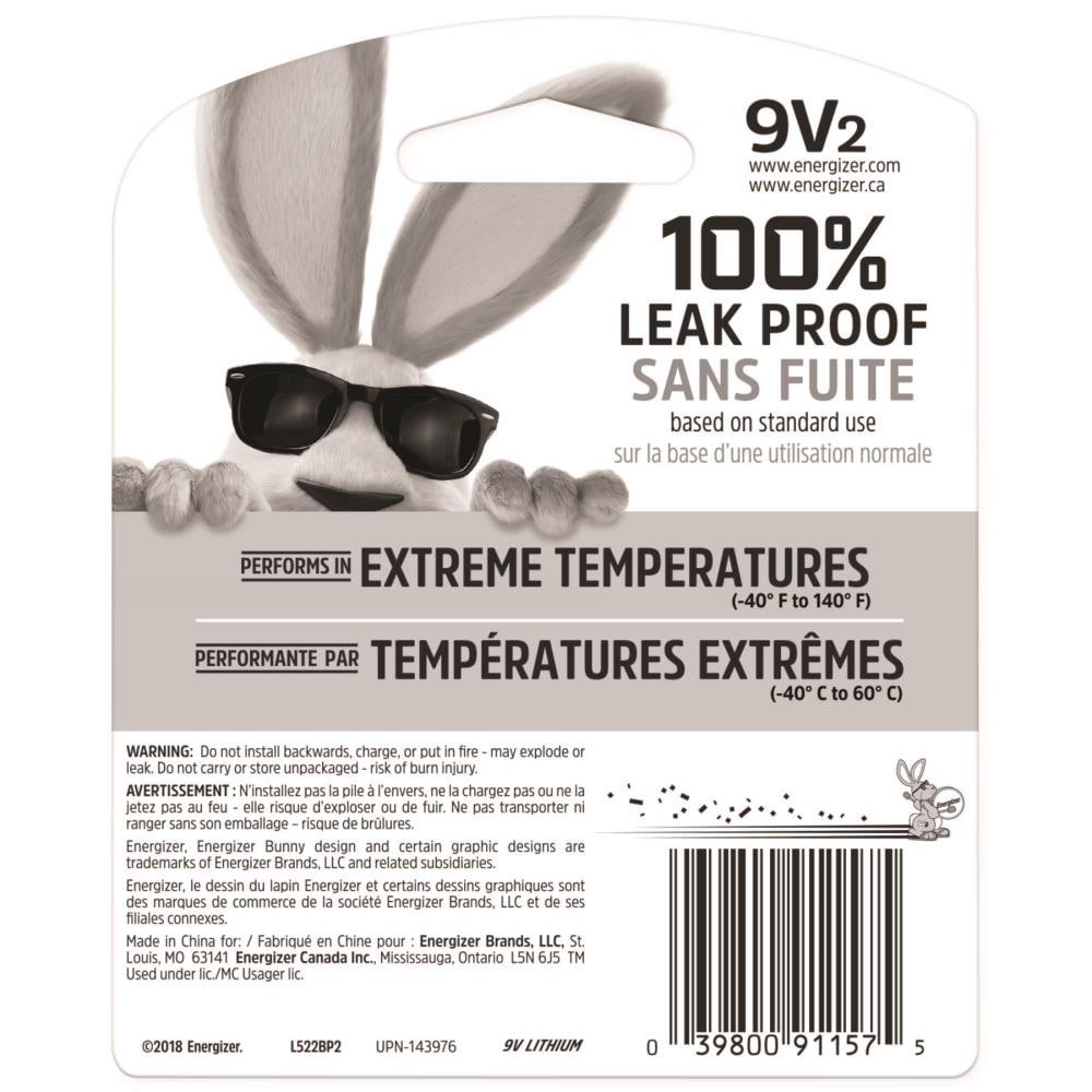 slide 2 of 6, Energizer Ultimate Lithium 9-Volt Batteries 2 -Pack, 1 ct