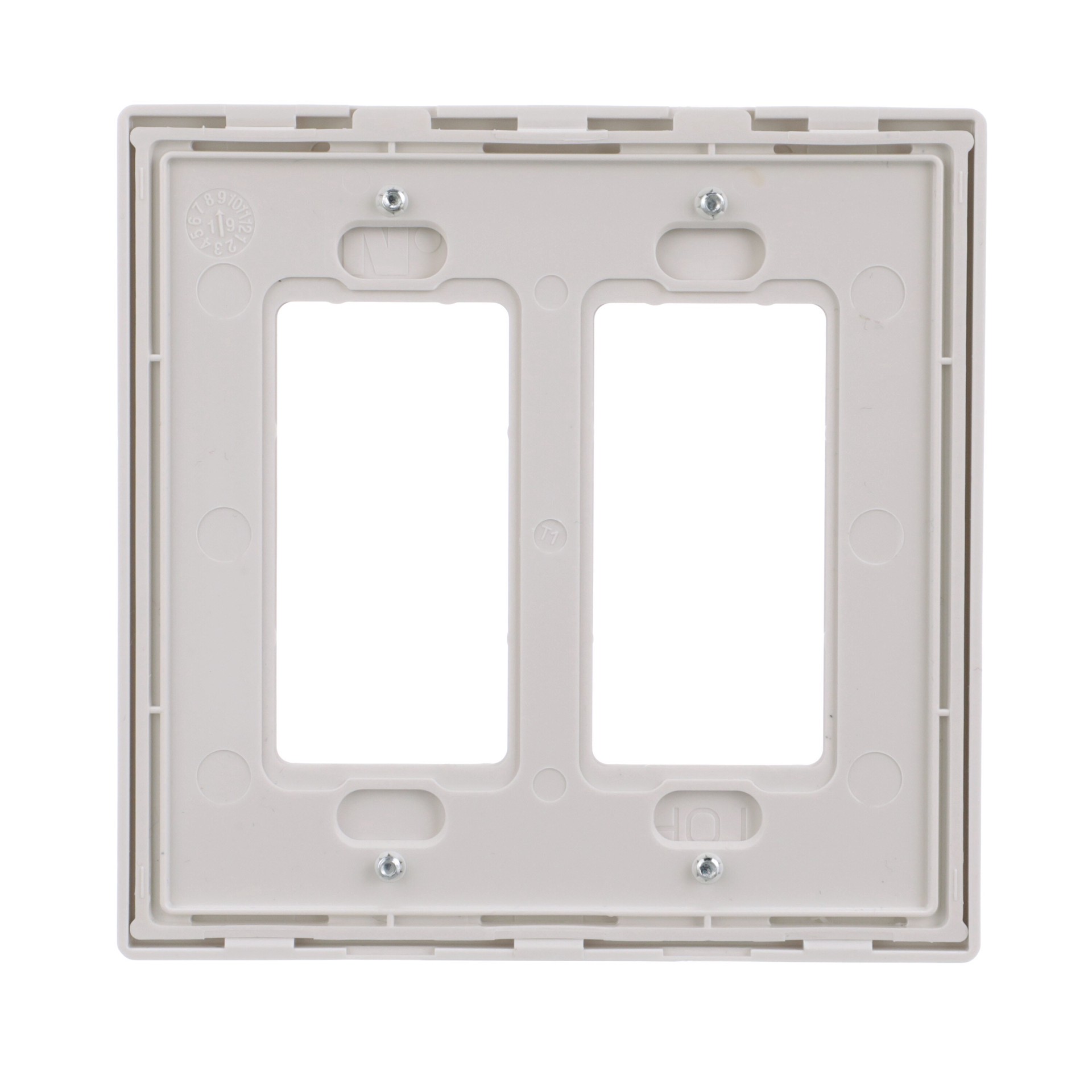 slide 5 of 6, Eaton 2 -Gang Midsize Size White Polycarbonate Indoor Screwless Decorator Wall Plate, 1 ct