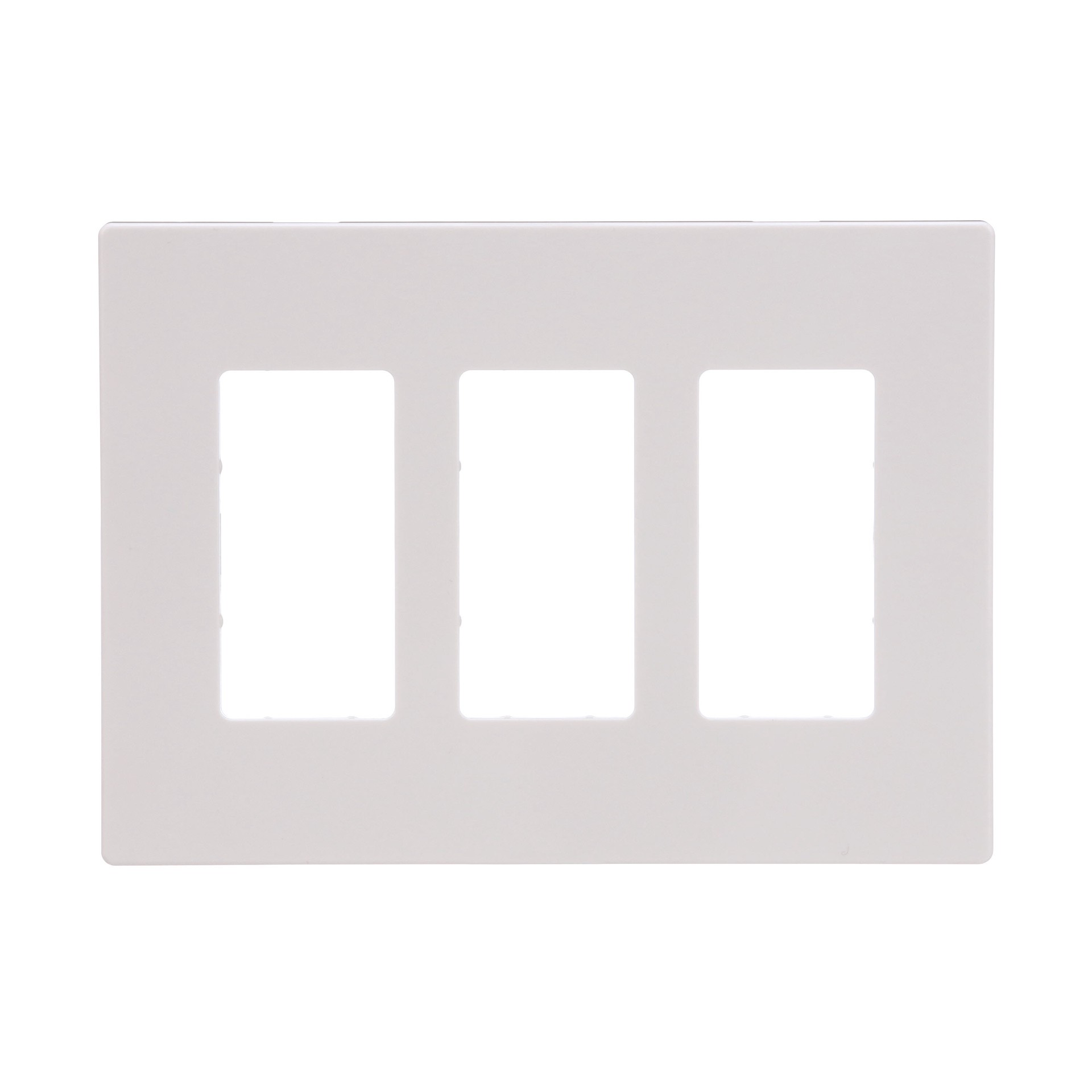 slide 1 of 6, Eaton 3 -Gang Midsize Size White Polycarbonate Indoor Screwless Decorator Wall Plate, 1 ct