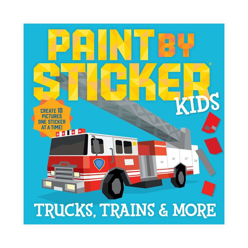 slide 1 of 10, Hachette Book Group Paint by Sticker Kids: Trucks, Trains & More - by Workman Publishing (Paperback), 1 ct