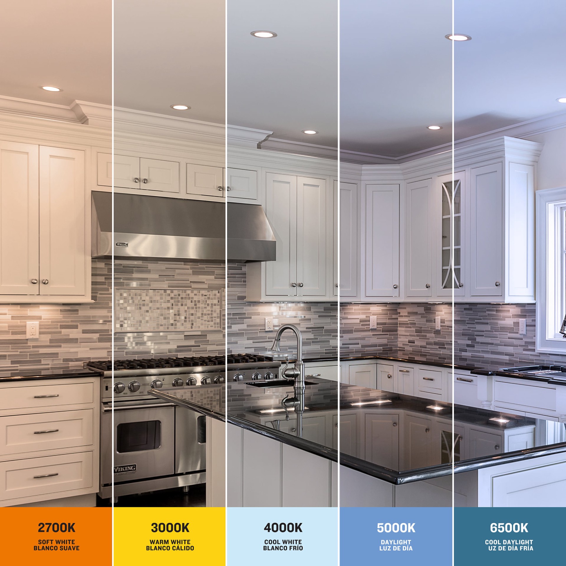 slide 4 of 6, Utilitech High Output Color Choice White 8-in 1200 -Lumens Switchable white Round Dimmable LED Canless Damp rated Recessed Downlight, 1 ct