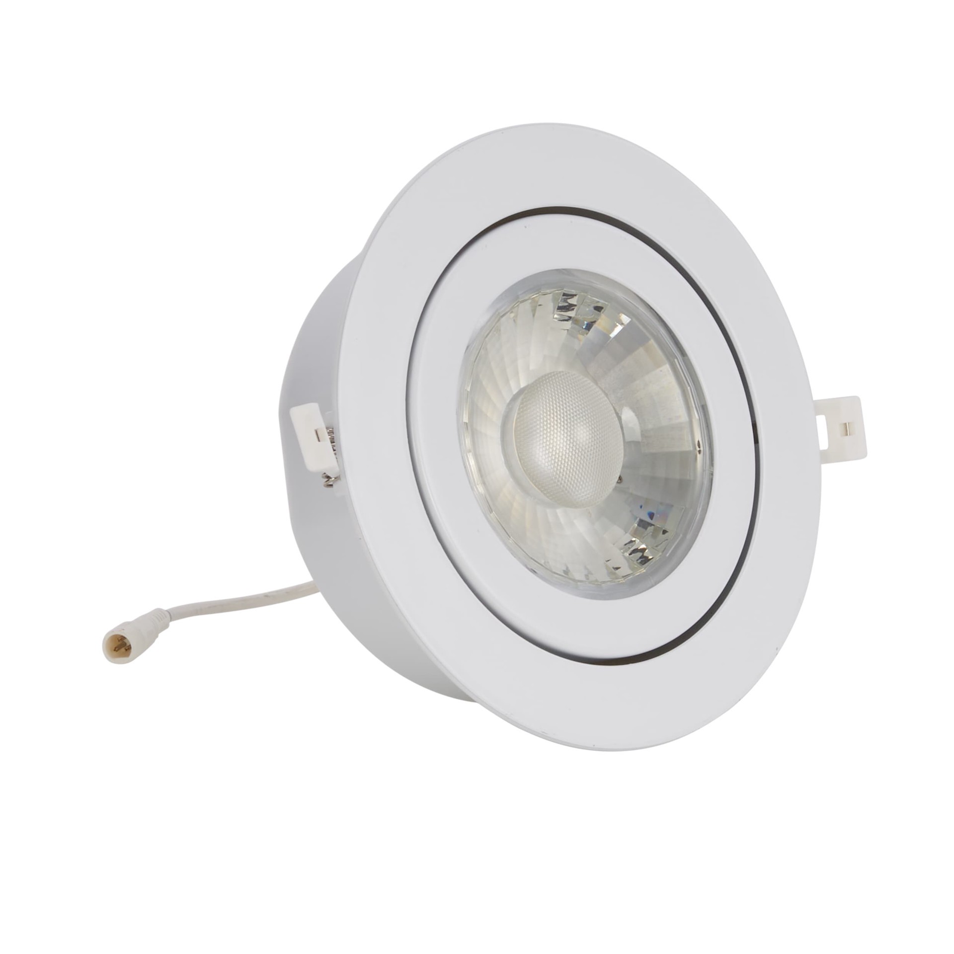 slide 5 of 6, Utilitech Gimbal Color Choice White 5-in or 6-in 850 -Lumens Switchable white Round Dimmable LED Canless Wet rated Recessed Downlight, 1 ct