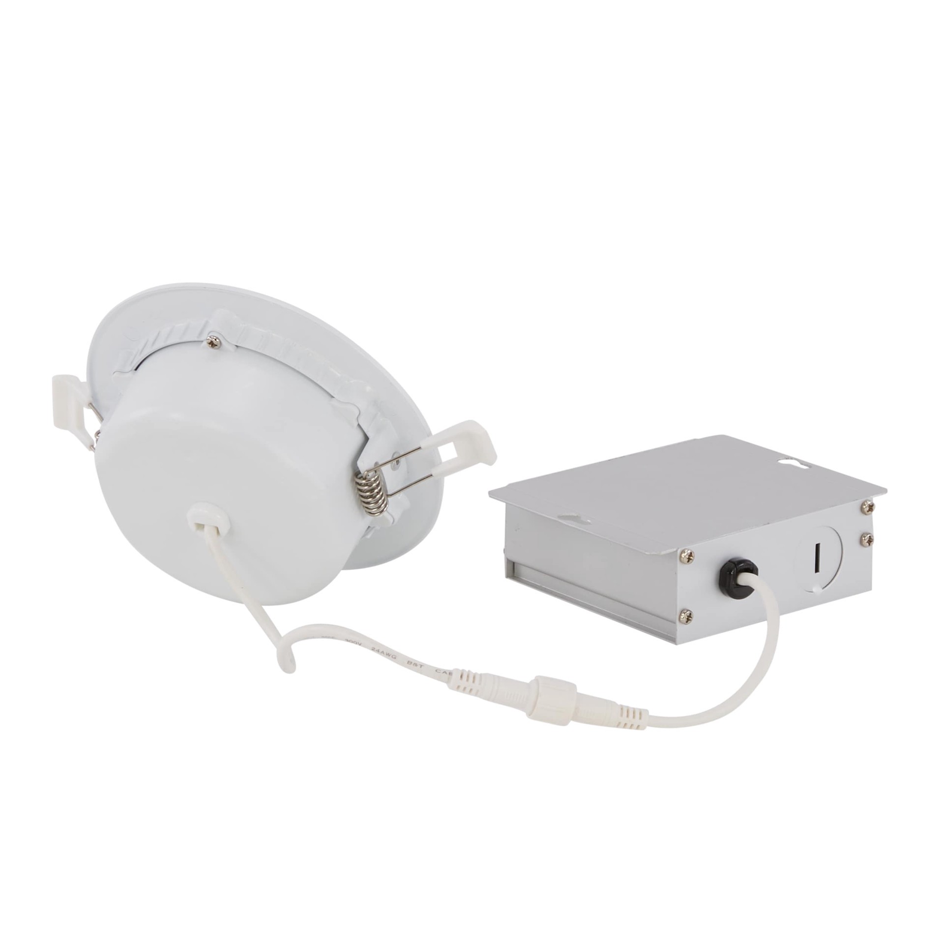 slide 4 of 6, Utilitech Gimbal Color Choice White 4-in 700 -Lumens Switchable white Round Dimmable LED Canless Wet rated Recessed Downlight, 1 ct