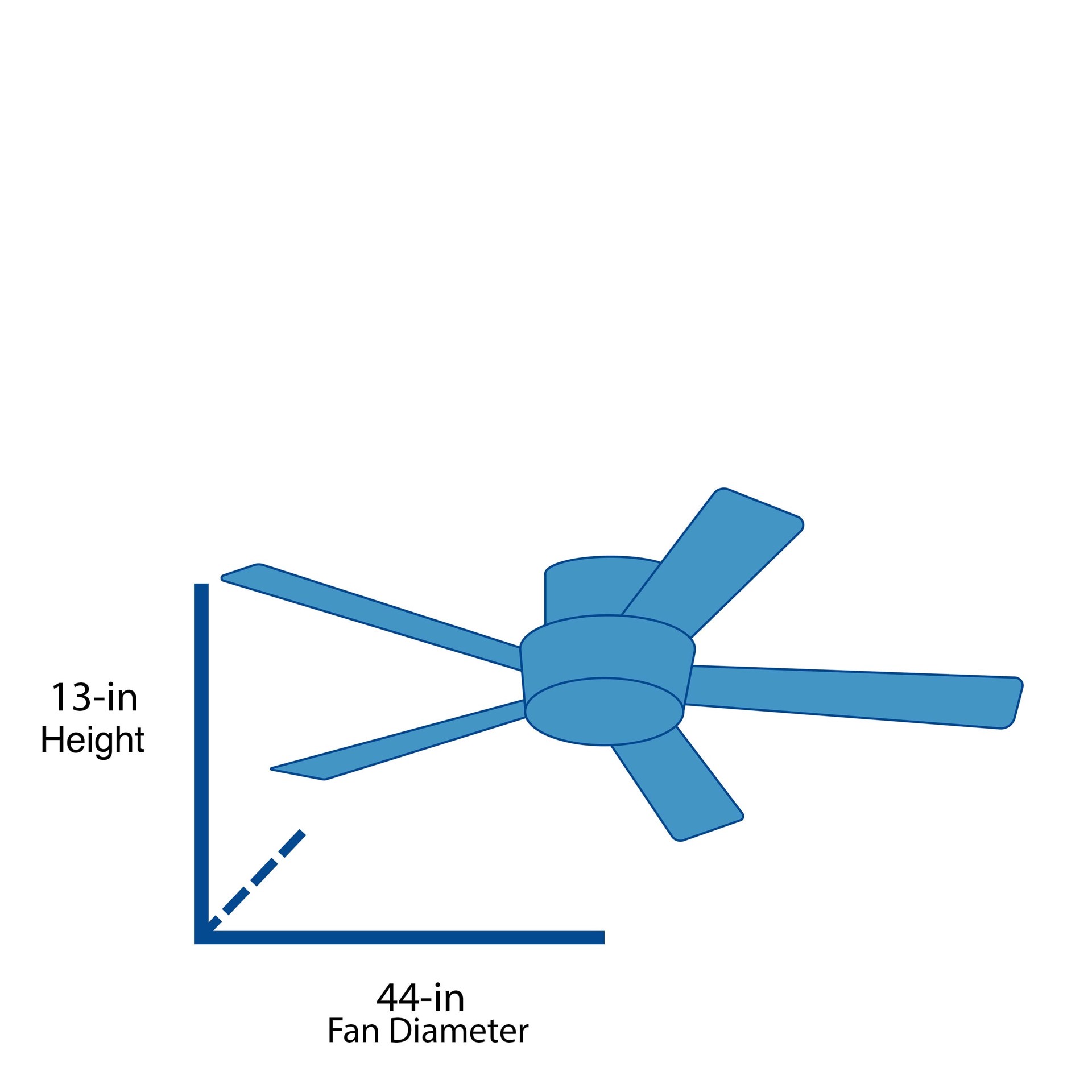 slide 2 of 6, Hunter Port Haven 44-in Matte Black with Black Willow/Greyed Walnut Blades Covered Outdoor Flush Mount Ceiling Fan With Light 4 -Blade, 1 ct