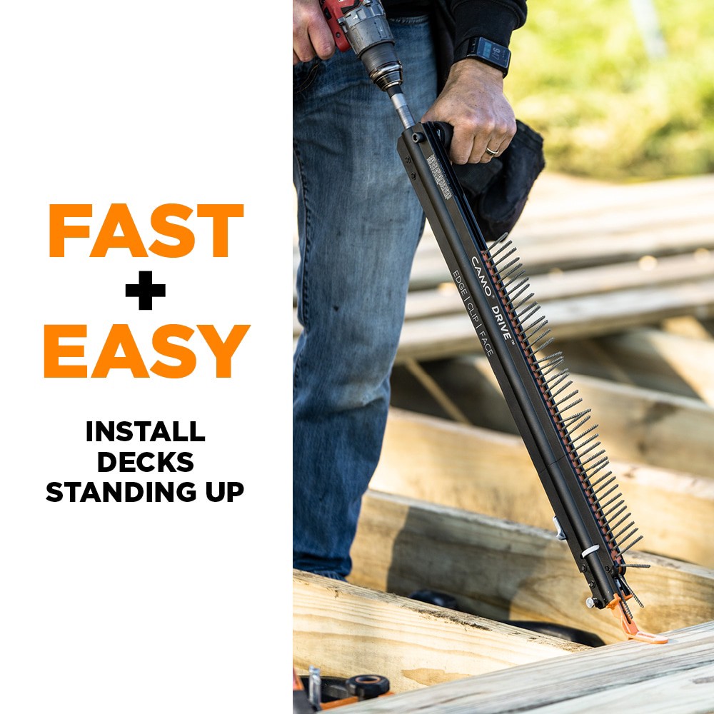 slide 3 of 6, CAMO Drive Collated Stand-up Deck Fastening Handheld drill guide, 1 ct