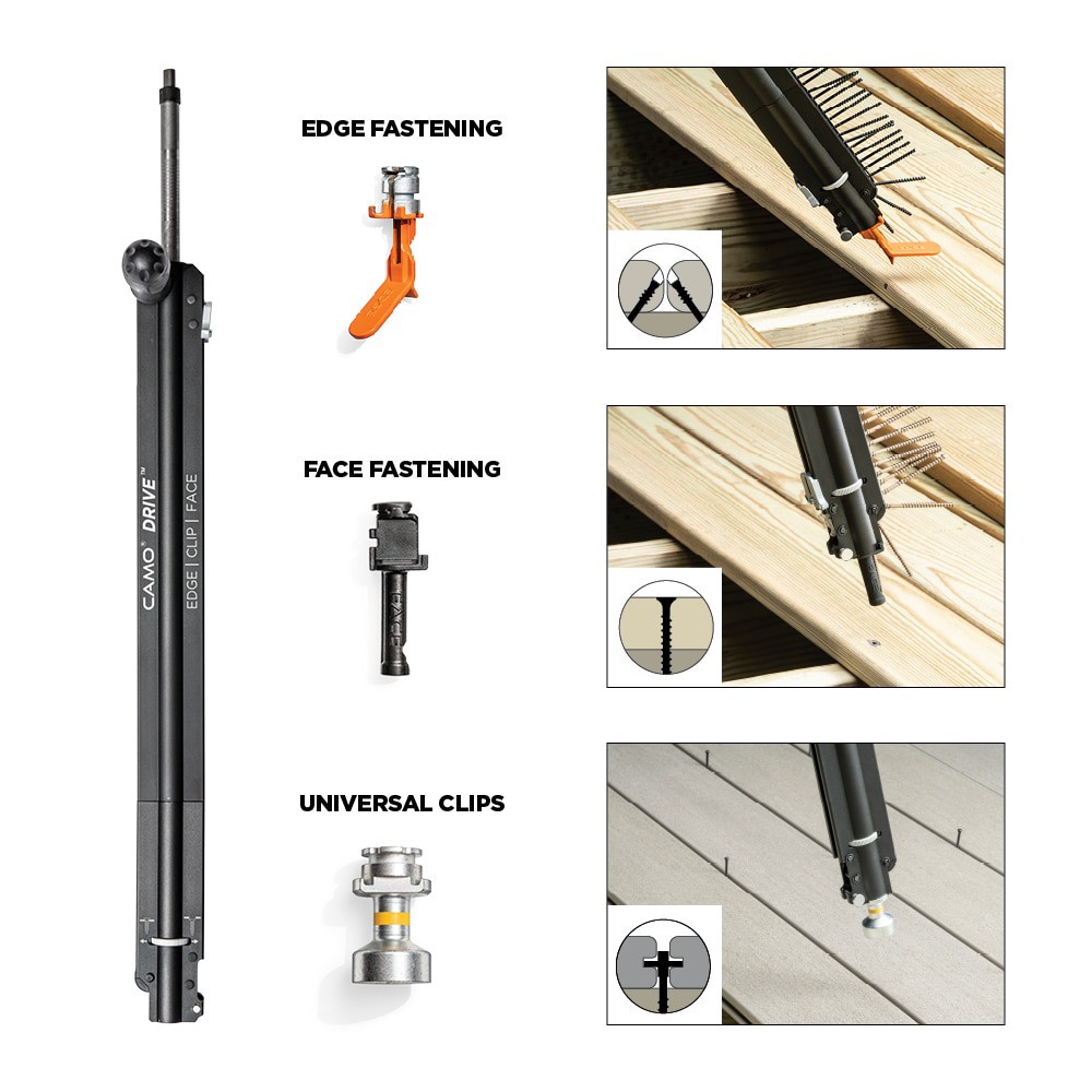 slide 4 of 6, CAMO Drive Collated Stand-up Deck Fastening Handheld drill guide, 1 ct