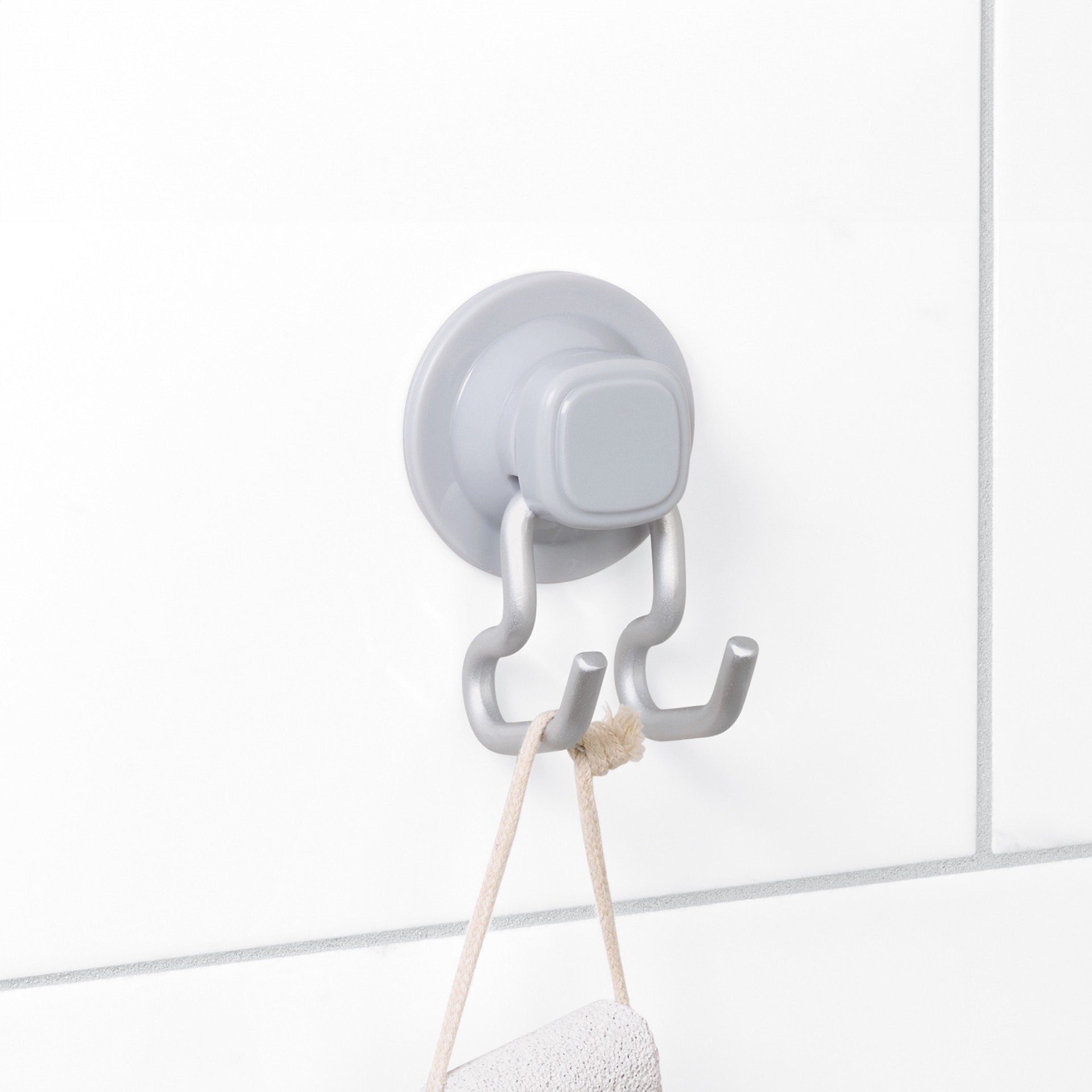 slide 2 of 6, Style Selections Satin Nickel Aluminum Hanging shower caddy 2.6-in x 2.3-in x 3.8-in, 1 ct