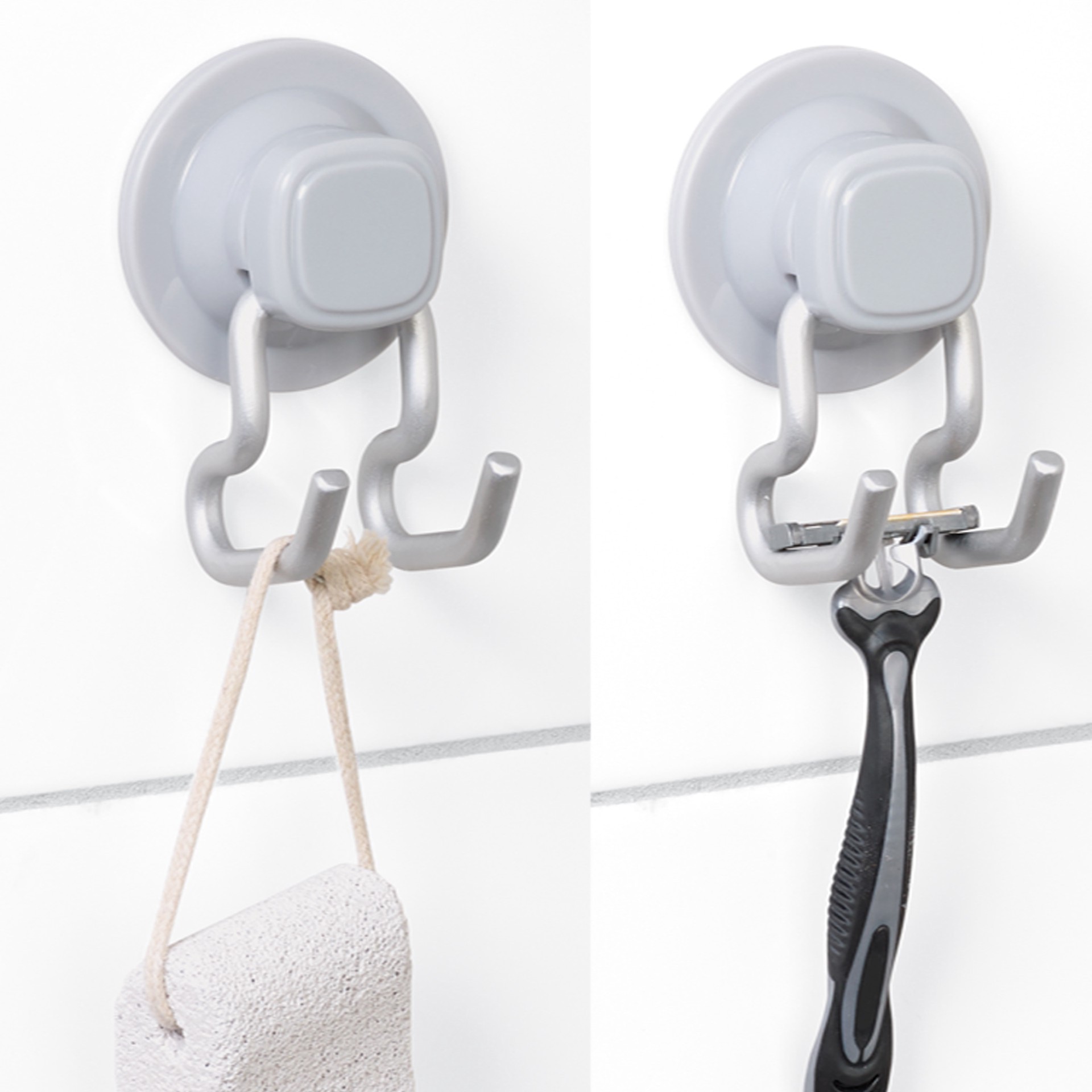 slide 5 of 6, Style Selections Satin Nickel Aluminum Hanging shower caddy 2.6-in x 2.3-in x 3.8-in, 1 ct
