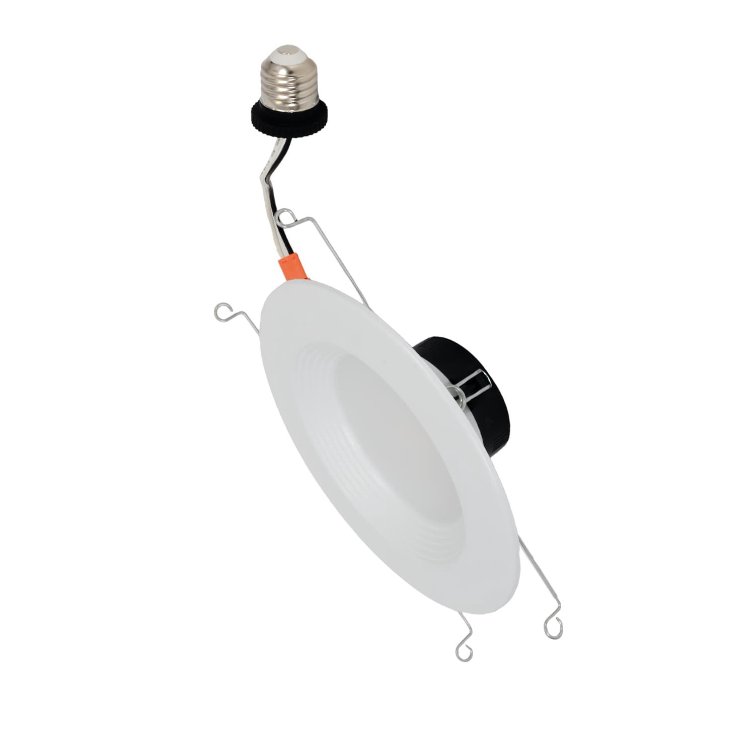 slide 1 of 6, Utilitech Color Changing White 5-in or 6-in 650 -Lumens Switchable Round Dimmable LED Wet rated Recessed Downlight, 1 ct